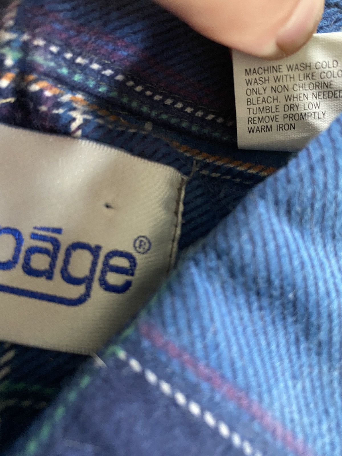 Flannel × Vintage Vintage NWT 80’s Repage Thin Flannel Button Up Size US M / EU 48-50 / 2 - 7 Thumbnail