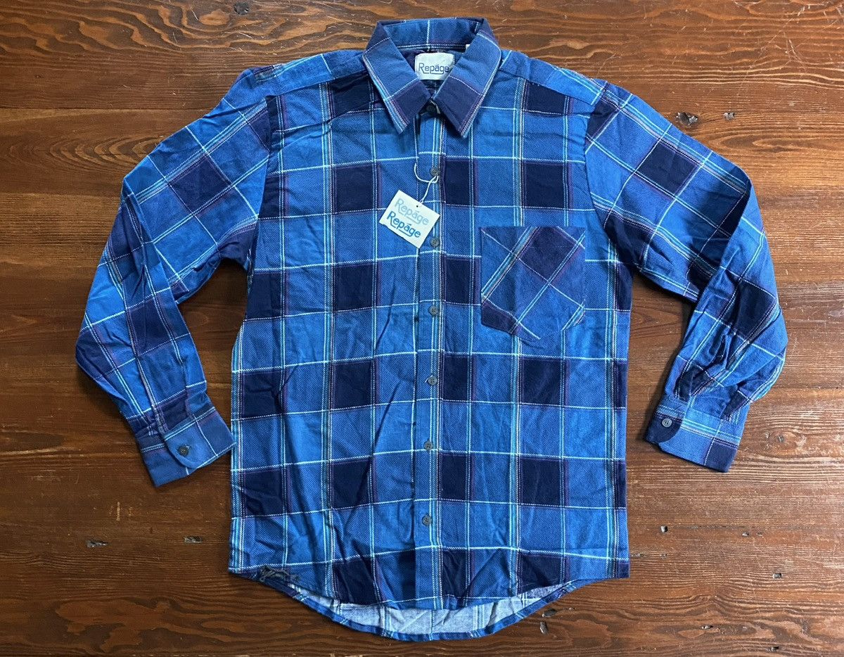 Flannel × Vintage Vintage NWT 80’s Repage Thin Flannel Button Up Size US M / EU 48-50 / 2 - 2 Thumbnail