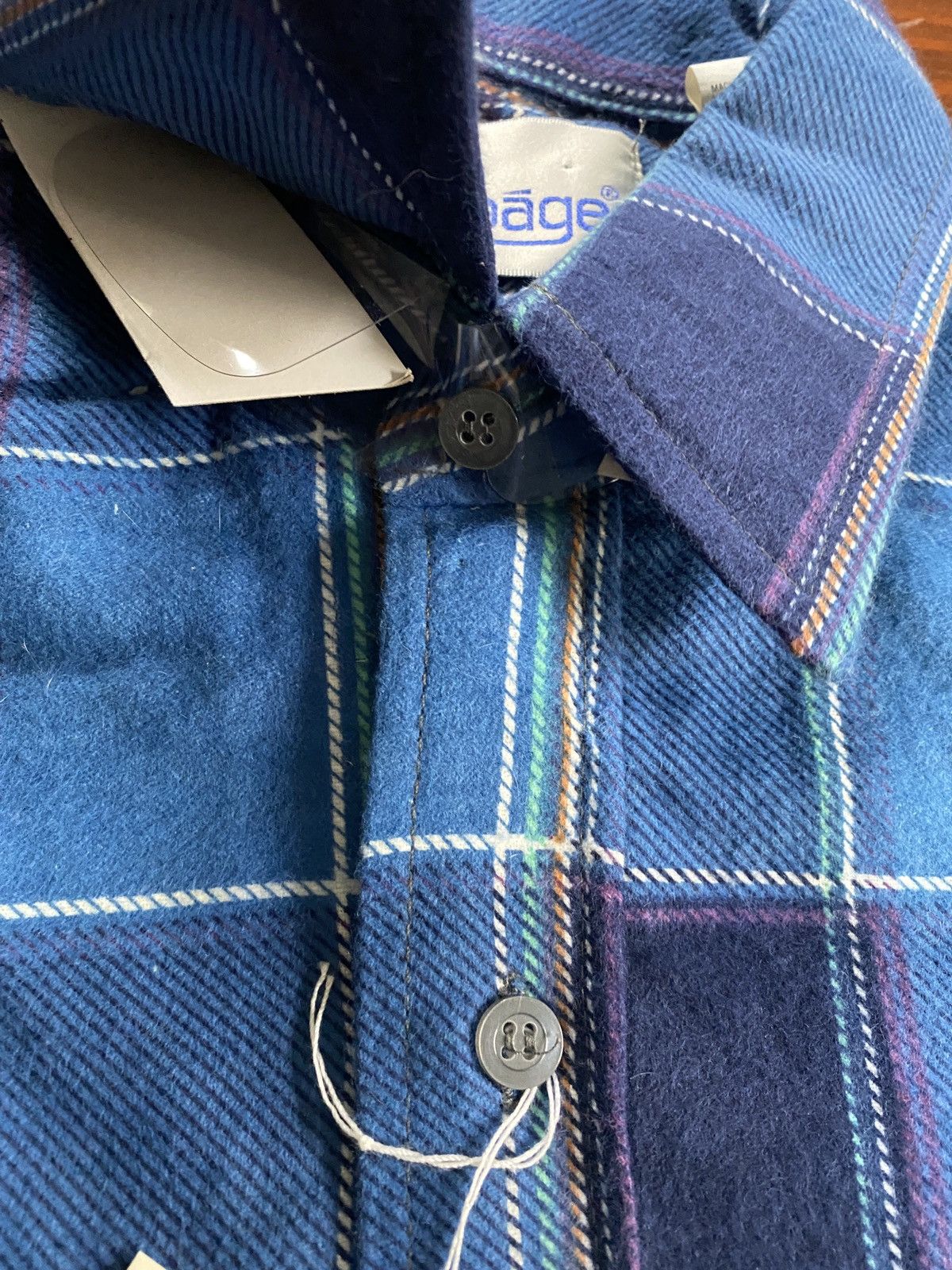 Flannel × Vintage Vintage NWT 80’s Repage Thin Flannel Button Up Size US M / EU 48-50 / 2 - 8 Thumbnail