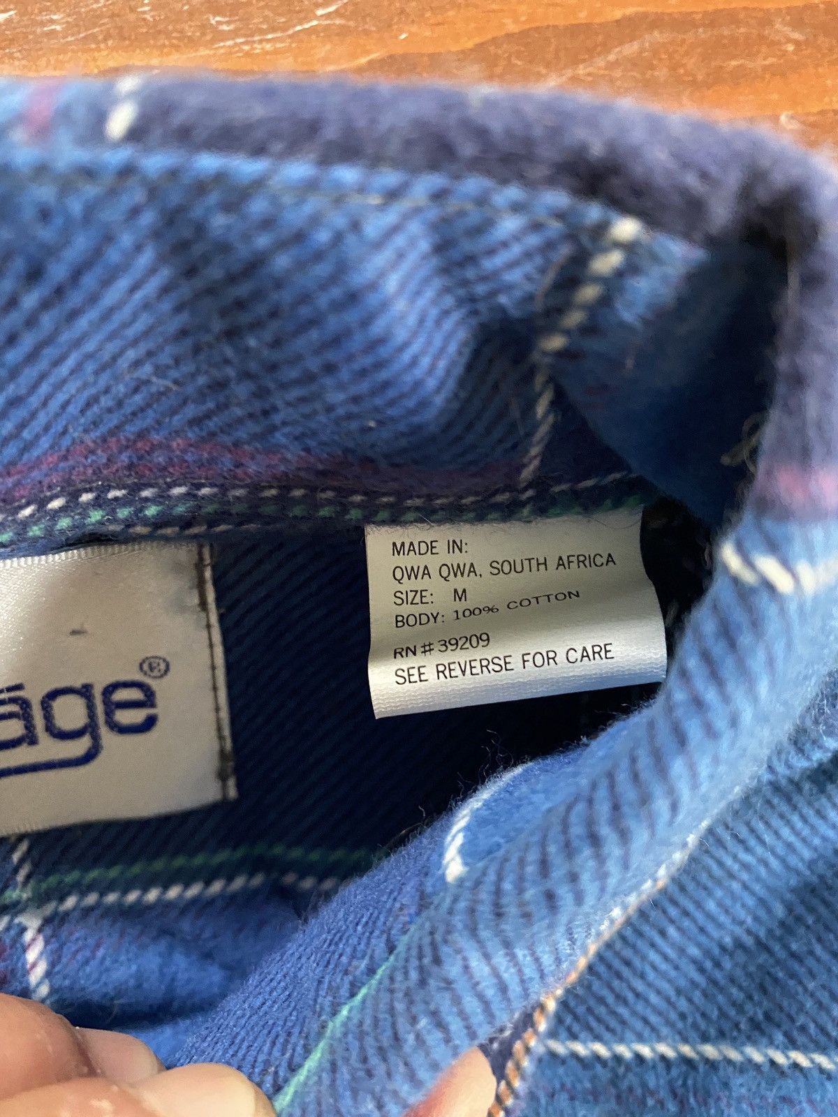 Flannel × Vintage Vintage NWT 80’s Repage Thin Flannel Button Up Size US M / EU 48-50 / 2 - 6 Thumbnail