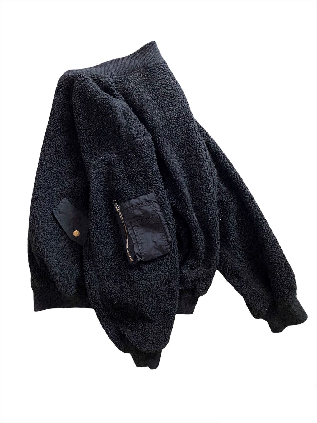 Japanese Brand × Vintage Vintage MA-1 Bomber fleece Jacket military designer Size US L / EU 52-54 / 3 - 3 Thumbnail