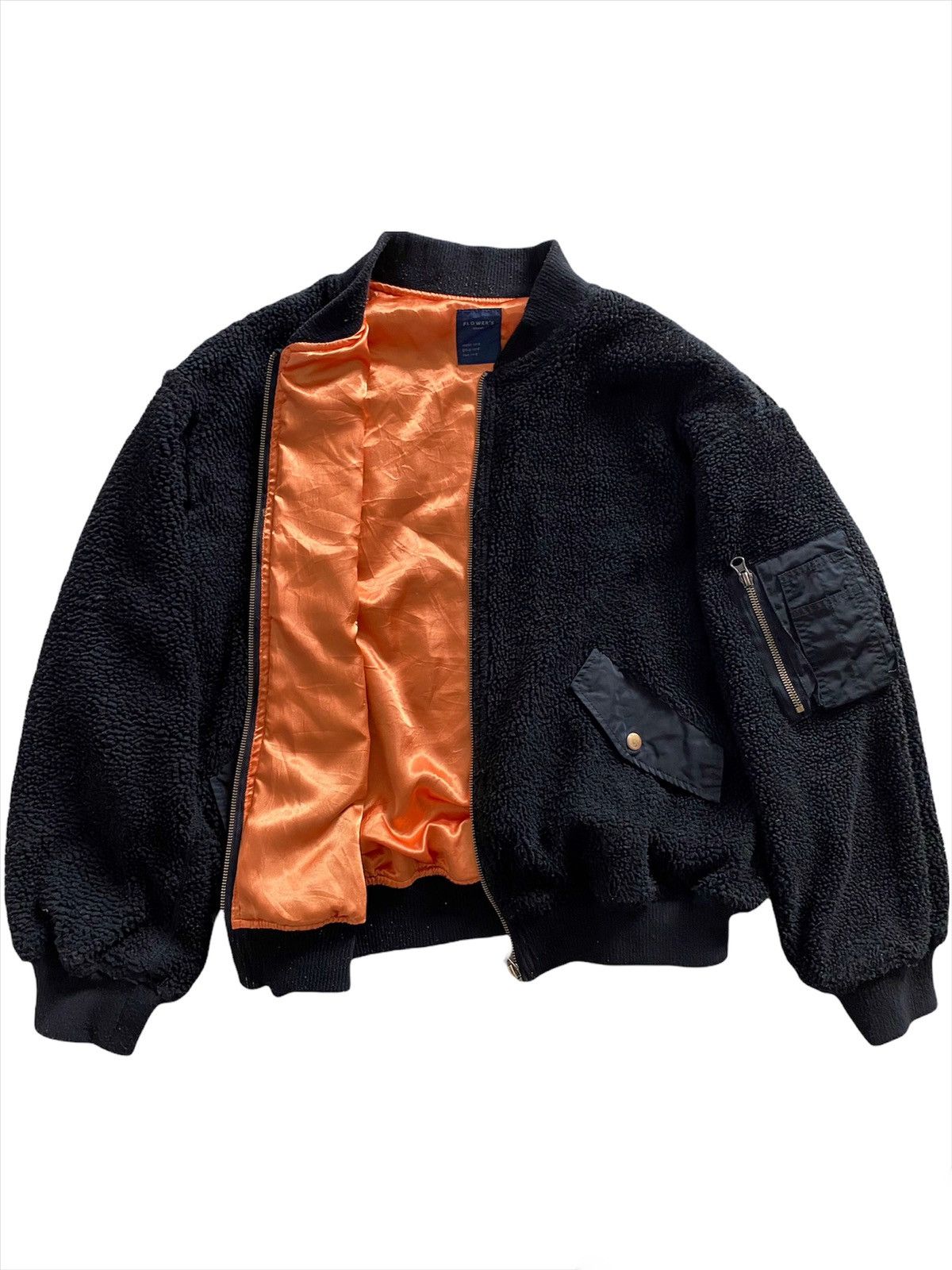 Japanese Brand × Vintage Vintage MA-1 Bomber fleece Jacket military designer Size US L / EU 52-54 / 3 - 2 Thumbnail