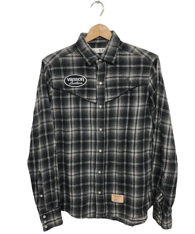 Japanese Brand Vanson Leathers Flannel Button Up Shirt Size US M / EU 48-50 / 2 - 1 Thumbnail