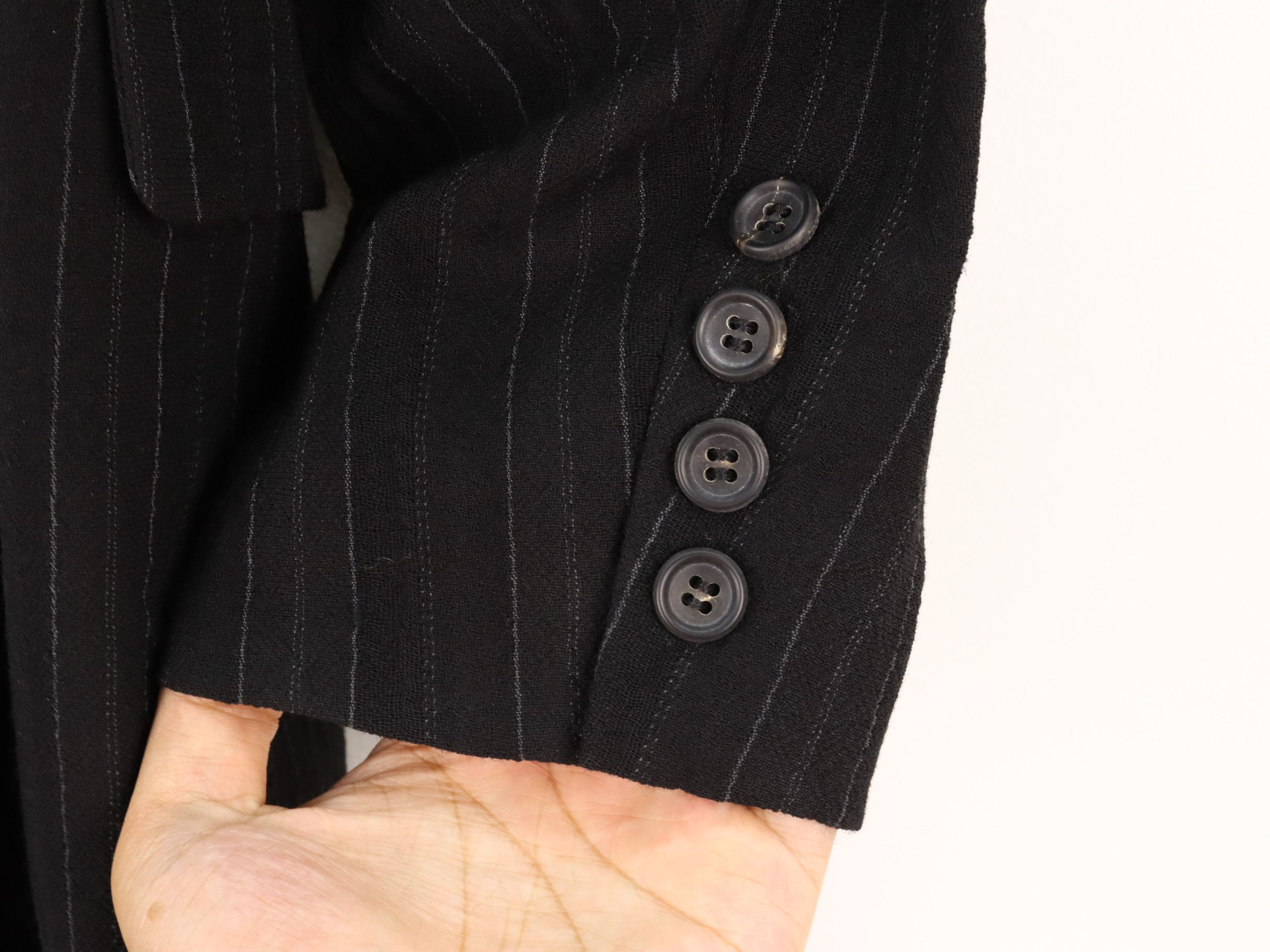 Yohji Yamamoto Vintage 90s Archived Y's Wool Pin Striped Vertical Size US M / EU 48-50 / 2 - 21 Thumbnail