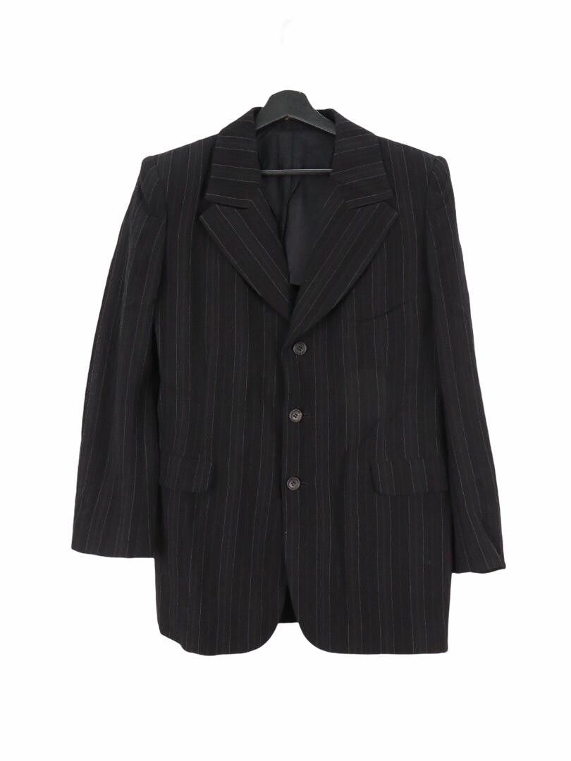 Yohji Yamamoto Vintage 90s Archived Y's Wool Pin Striped Vertical Size US M / EU 48-50 / 2 - 4 Thumbnail