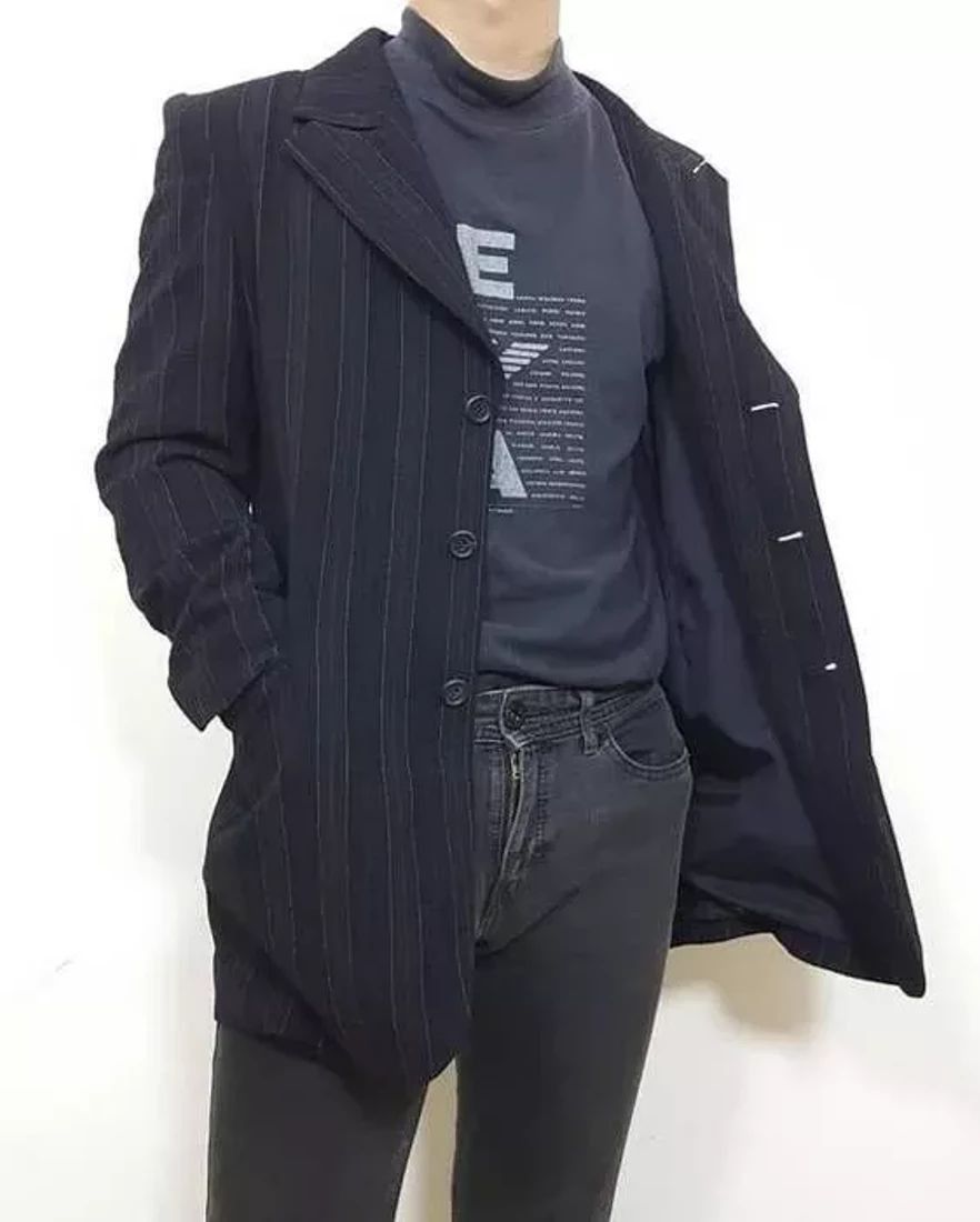 Yohji Yamamoto Vintage 90s Archived Y's Wool Pin Striped Vertical Size US M / EU 48-50 / 2 - 7 Thumbnail