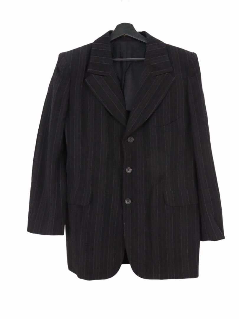 Yohji Yamamoto Vintage 90s Archived Y's Wool Pin Striped Vertical Size US M / EU 48-50 / 2 - 3 Thumbnail