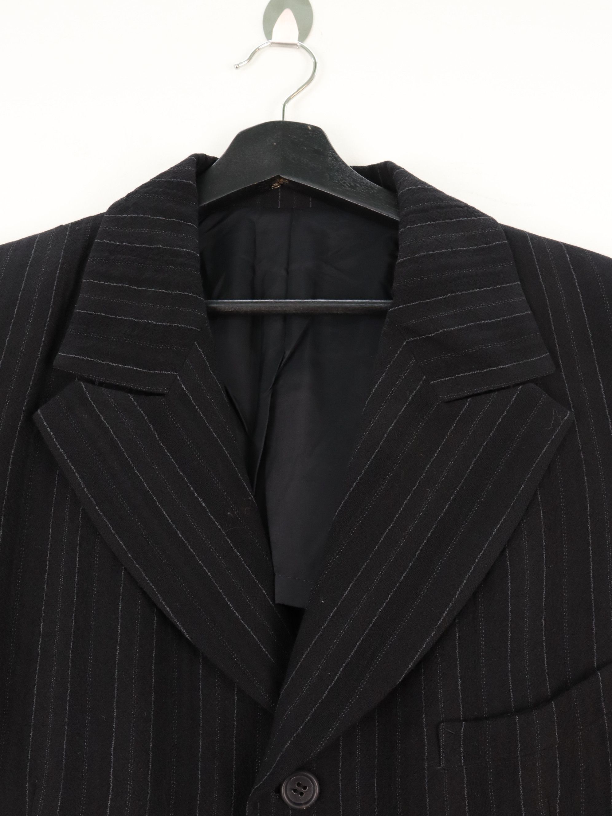 Yohji Yamamoto Vintage 90s Archived Y's Wool Pin Striped Vertical Size US M / EU 48-50 / 2 - 10 Thumbnail