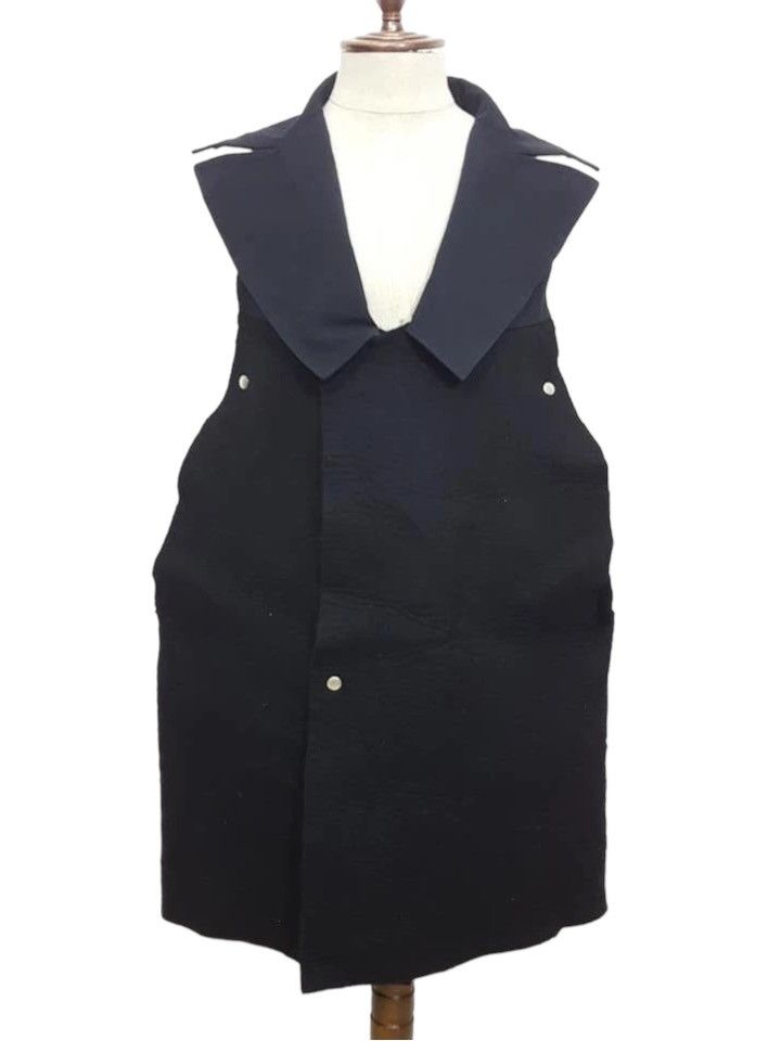 Yohji Yamamoto YOHJI YAMAMOTO Runway Wool Cotton Blend Lizard Collar Coat Size US S / EU 44-46 / 1 - 1 Thumbnail