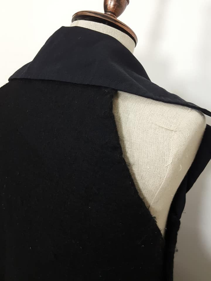Yohji Yamamoto YOHJI YAMAMOTO Runway Wool Cotton Blend Lizard Collar Coat Size US S / EU 44-46 / 1 - 8 Thumbnail