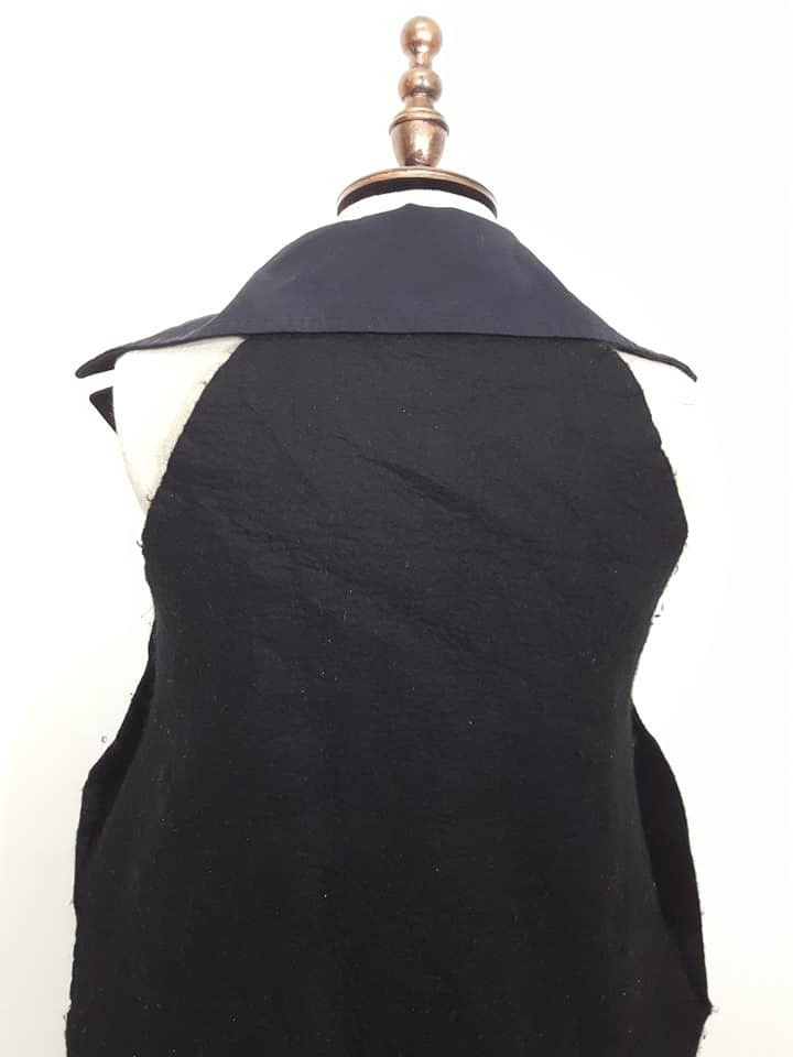 Yohji Yamamoto YOHJI YAMAMOTO Runway Wool Cotton Blend Lizard Collar Coat Size US S / EU 44-46 / 1 - 7 Thumbnail