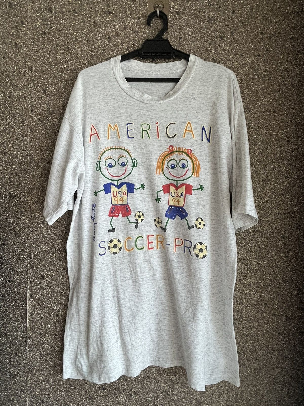 Image of Vintage American Soccer Pro Ft31 in Grey, Men's (Size XL)