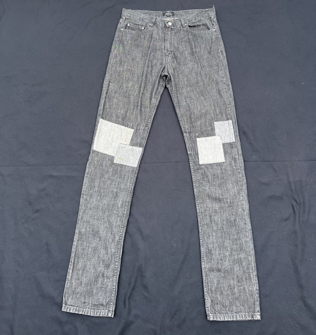 A.P.C. Vintage A.P.C Patchwork Denim Slim Jeans | Grailed