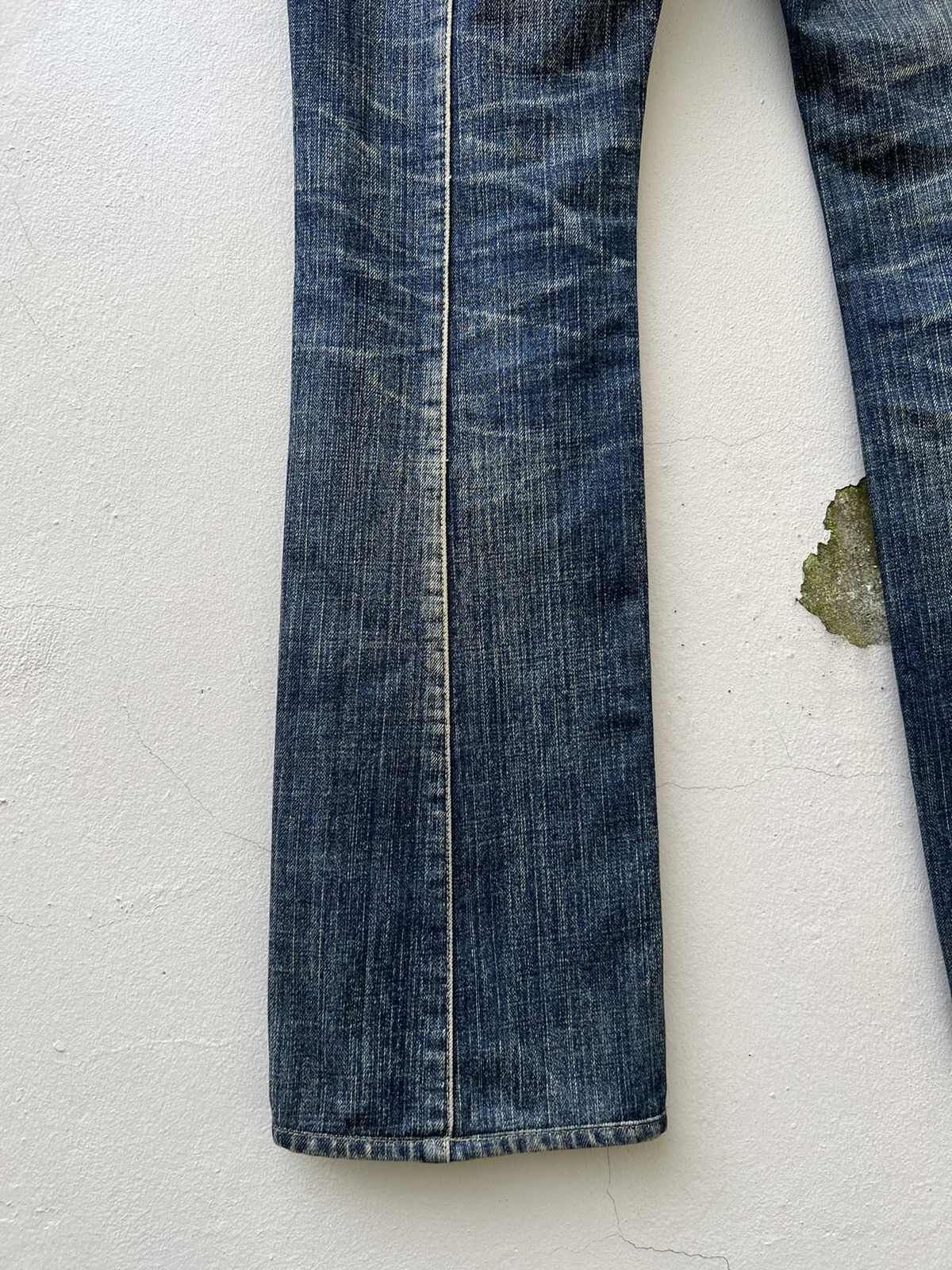 SOMET Vintage SOMET Japan Sun Fade Mud Denim Flare Jeans Size US 31 - 18 Thumbnail