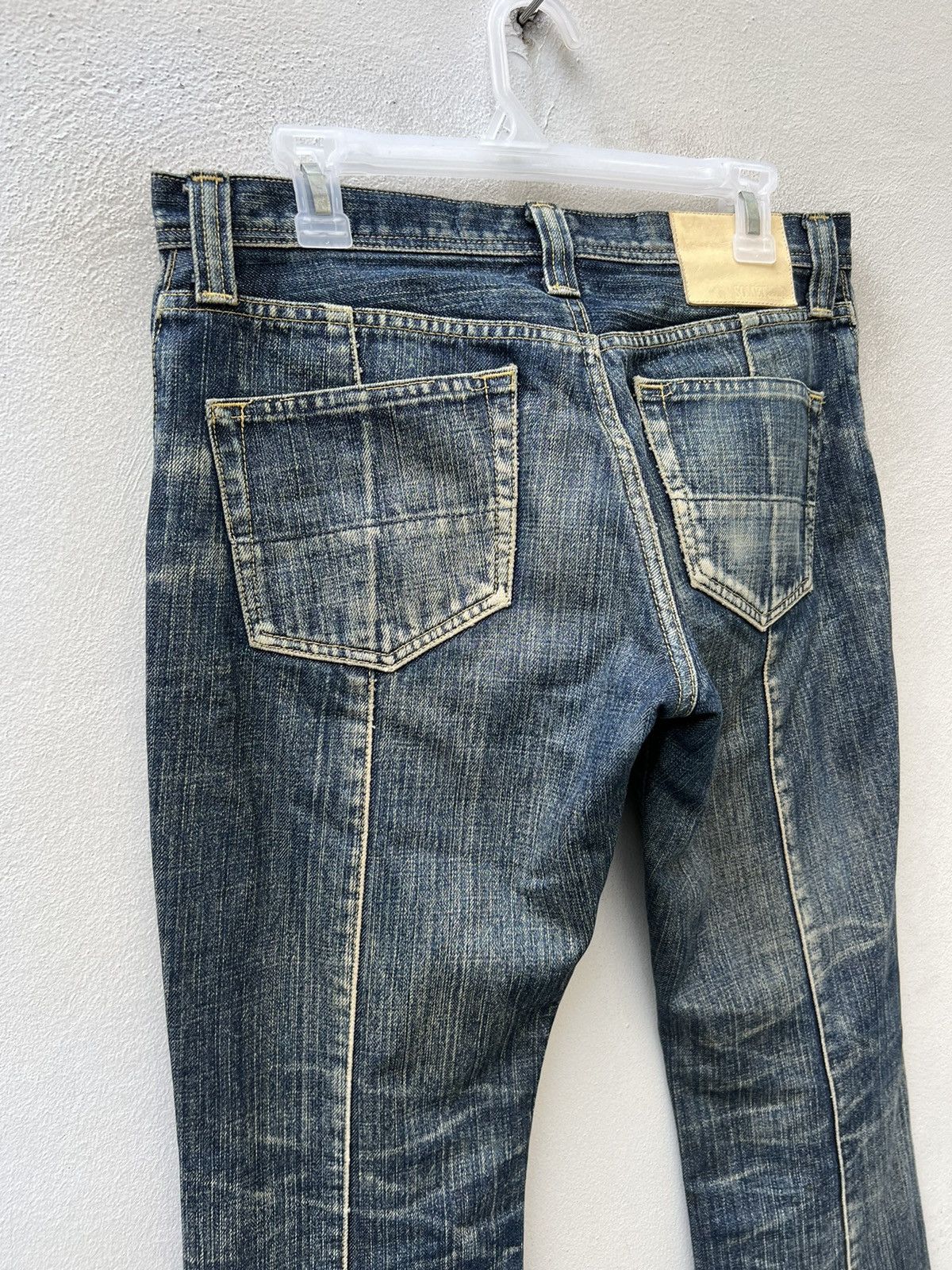 SOMET Vintage SOMET Japan Sun Fade Mud Denim Flare Jeans Size US 31 - 17 Thumbnail