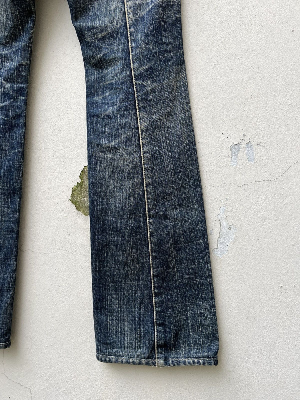 SOMET Vintage SOMET Japan Sun Fade Mud Denim Flare Jeans Size US 31 - 21 Thumbnail