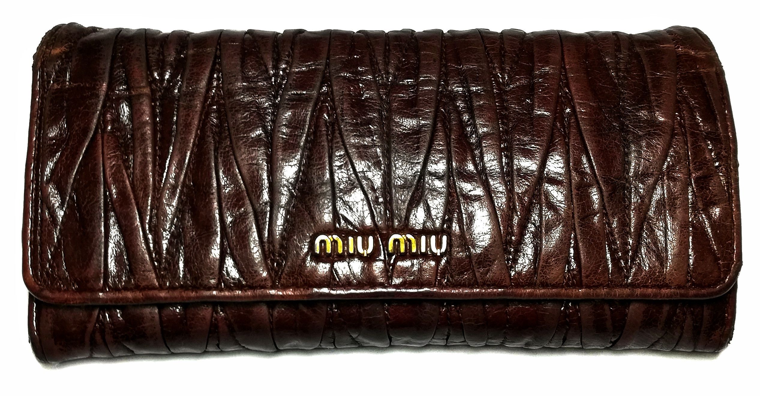 Miu Miu 🔥Miu Miu By Prada Colour Leather Long Wallet Unisex User🔥 Size ONE SIZE - 2 Thumbnail