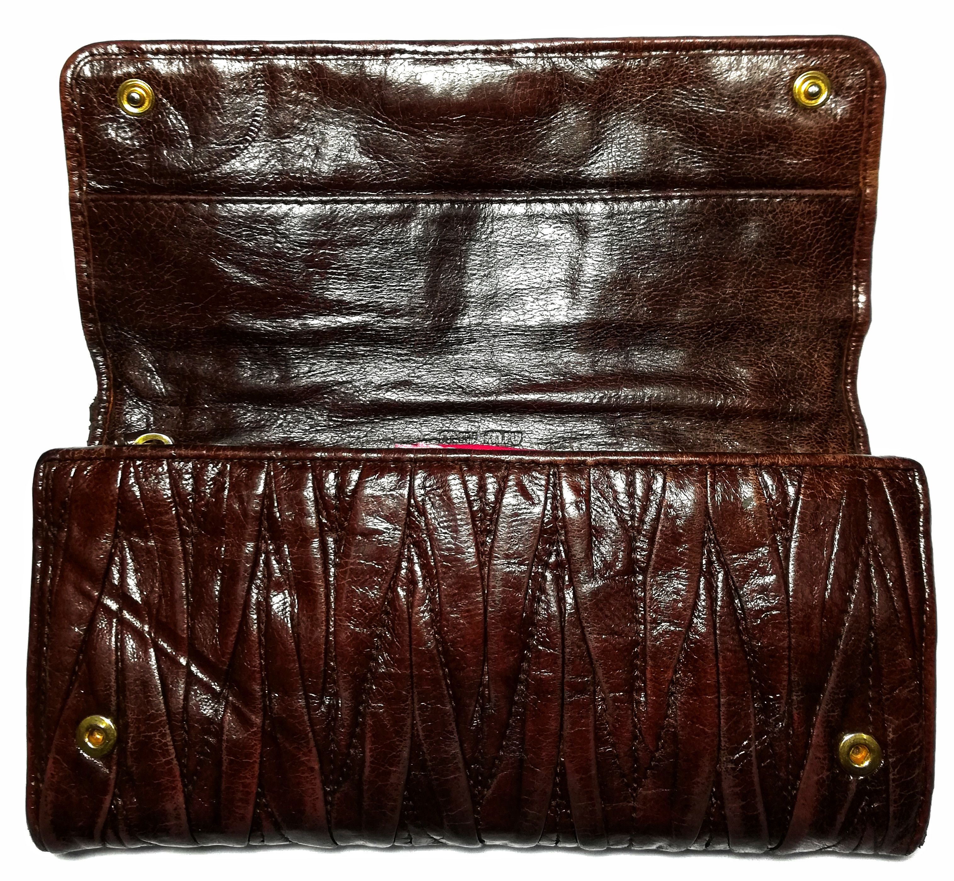 Miu Miu 🔥Miu Miu By Prada Colour Leather Long Wallet Unisex User🔥 Size ONE SIZE - 11 Thumbnail