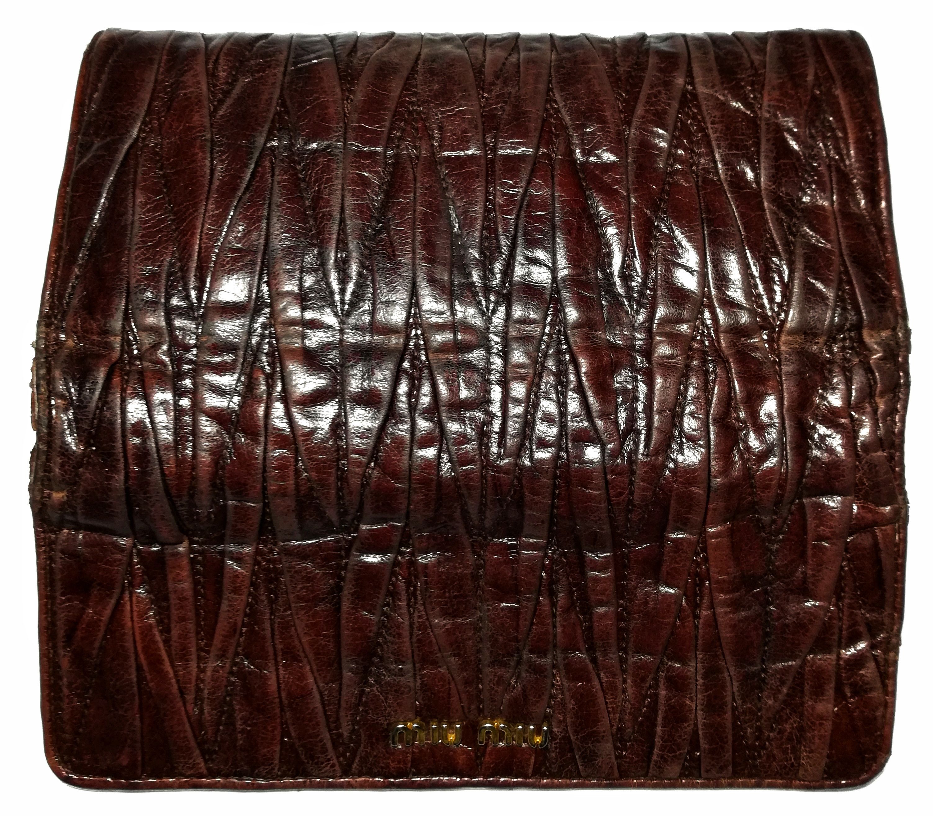 Miu Miu 🔥Miu Miu By Prada Colour Leather Long Wallet Unisex User🔥 Size ONE SIZE - 15 Thumbnail