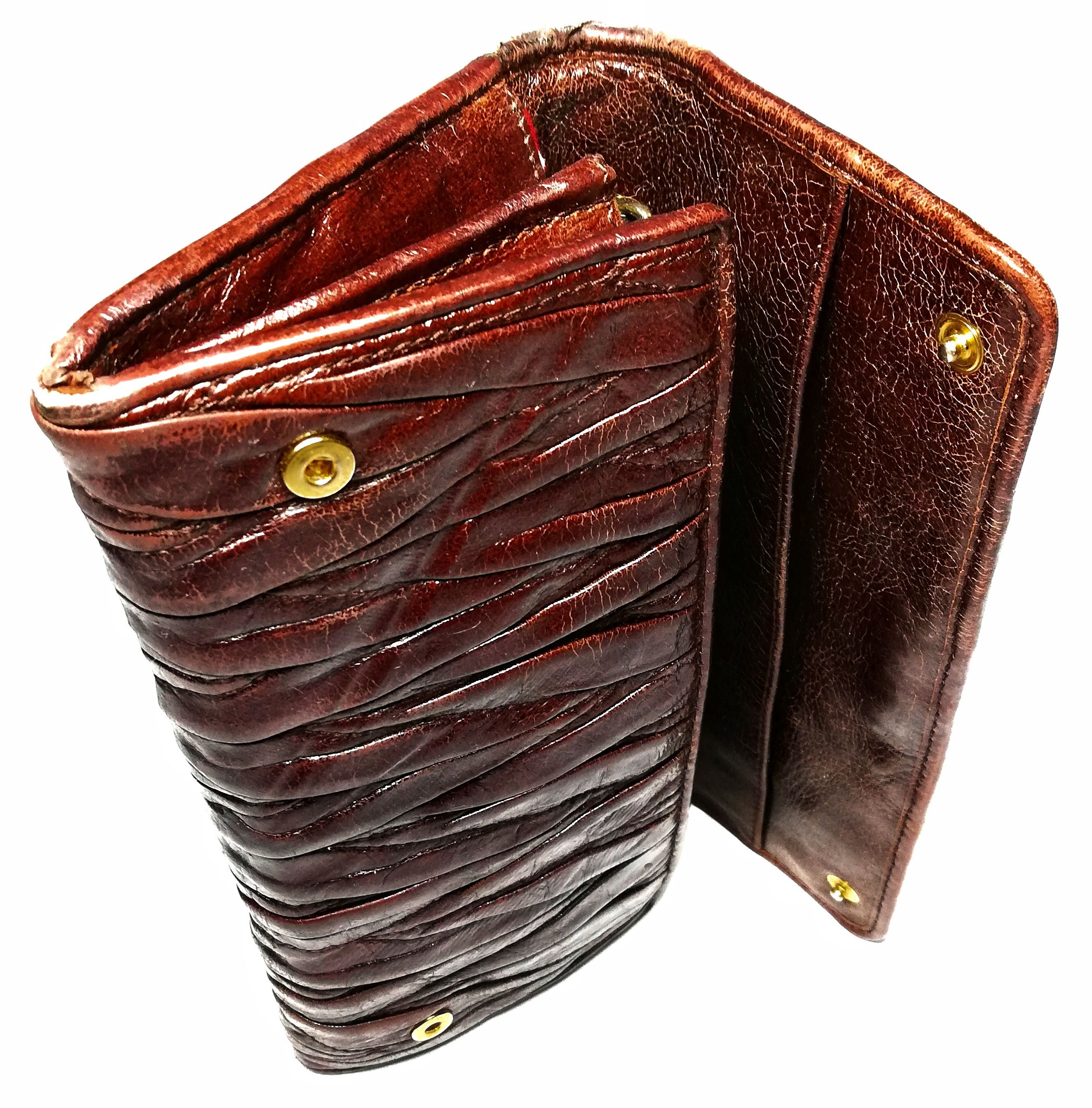 Miu Miu 🔥Miu Miu By Prada Colour Leather Long Wallet Unisex User🔥 Size ONE SIZE - 5 Thumbnail