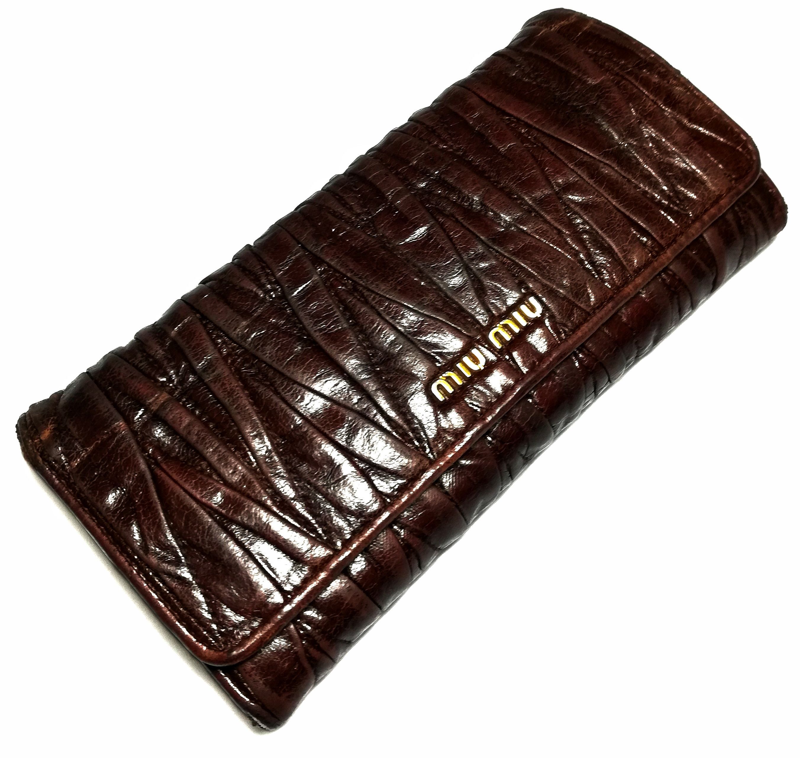 Miu Miu 🔥Miu Miu By Prada Colour Leather Long Wallet Unisex User🔥 Size ONE SIZE - 3 Thumbnail