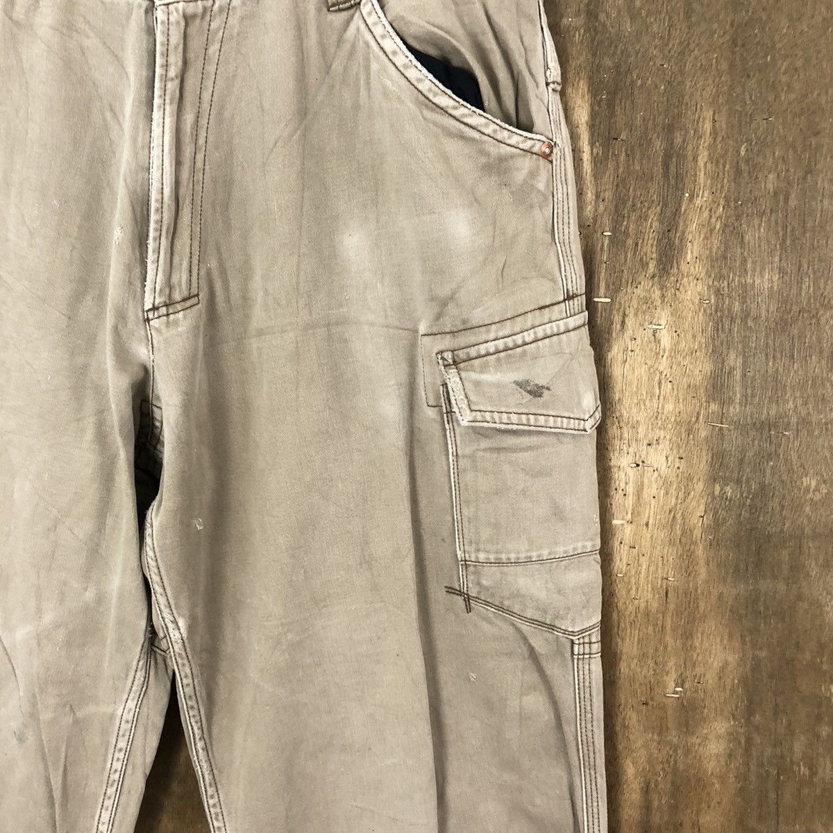 Japanese Brand Vice United Brown Cargo Multipocket pants #6244 Size US 33 - 5 Thumbnail