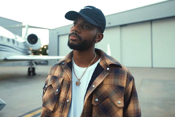 image of Rhude Runway Quilted Cargo Jacket As Seen On Bryon Triller in Yellow/Black, Men's (Size XL)