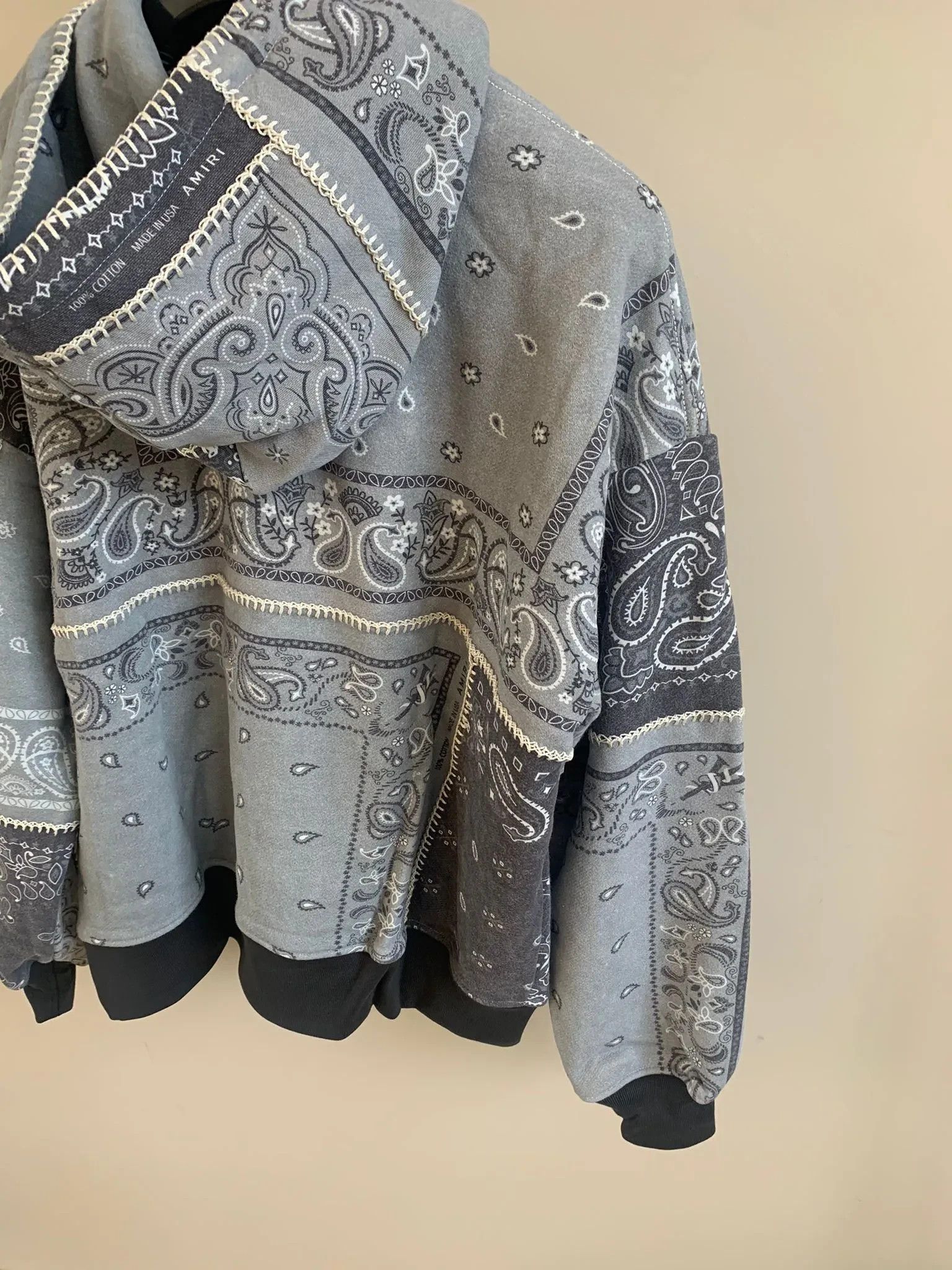 Amiri Bandana Reconstructed Hoodie Size US XS / EU 42 / 0 - 13 Thumbnail