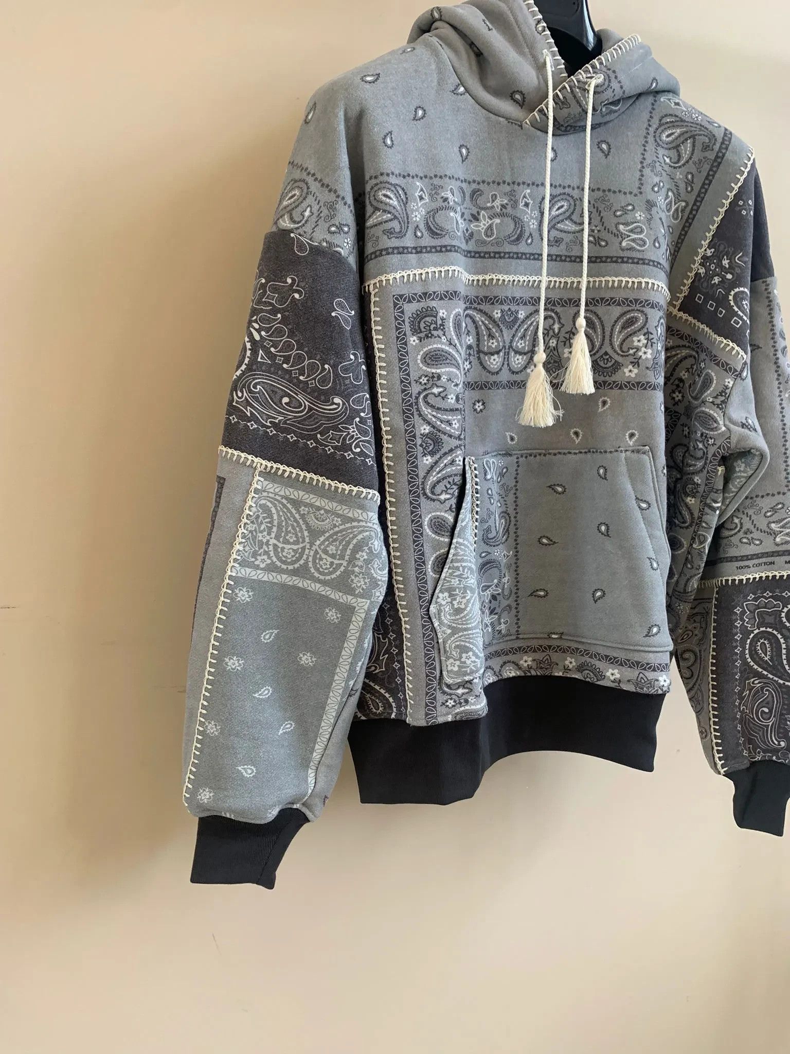 Amiri Bandana Reconstructed Hoodie Size US XS / EU 42 / 0 - 11 Thumbnail
