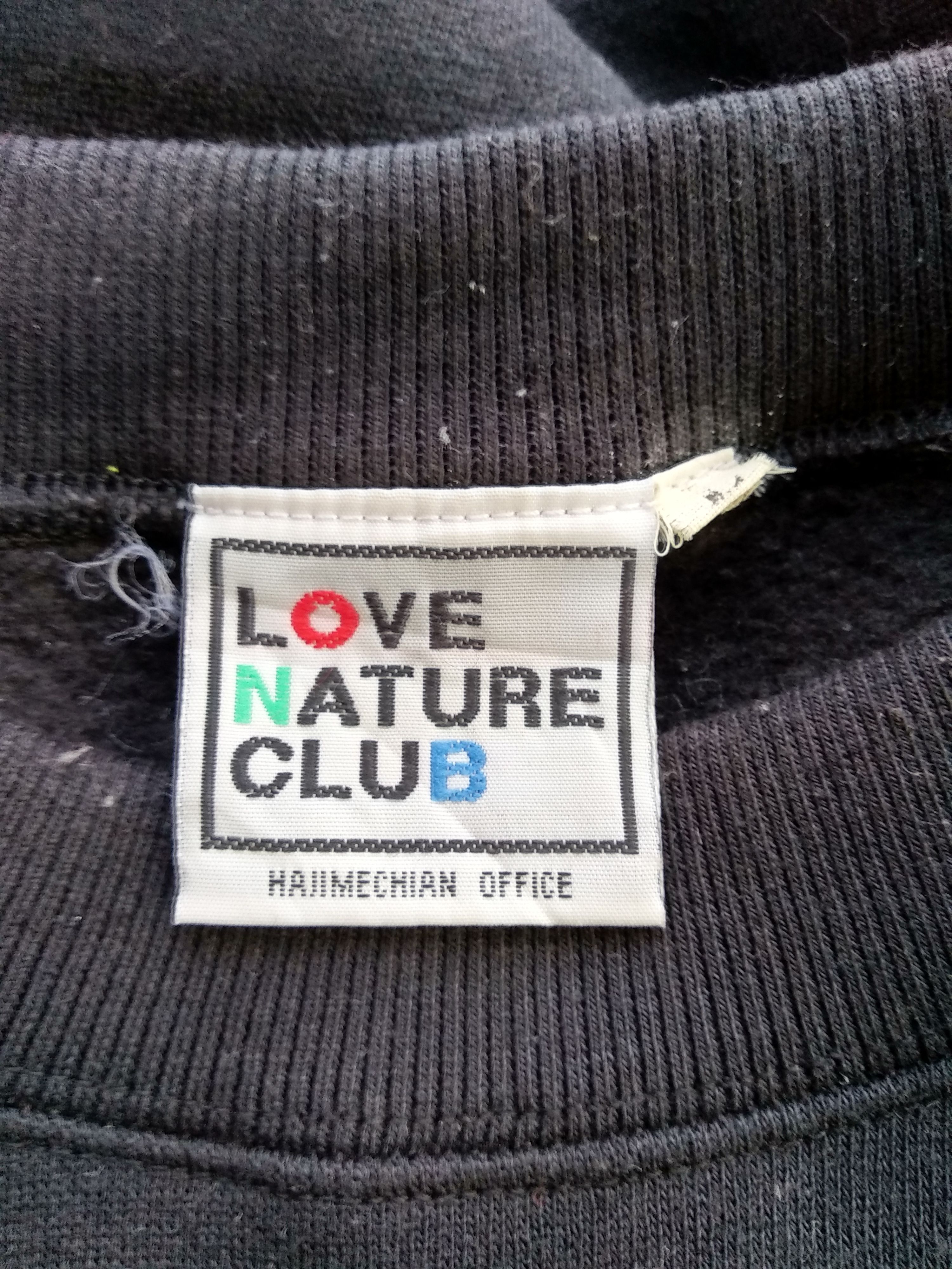 Japanese Brand × Vintage Vintage Love Nature Club Sweatshirts/Size L/Black Colour Size US L / EU 52-54 / 3 - 4 Thumbnail