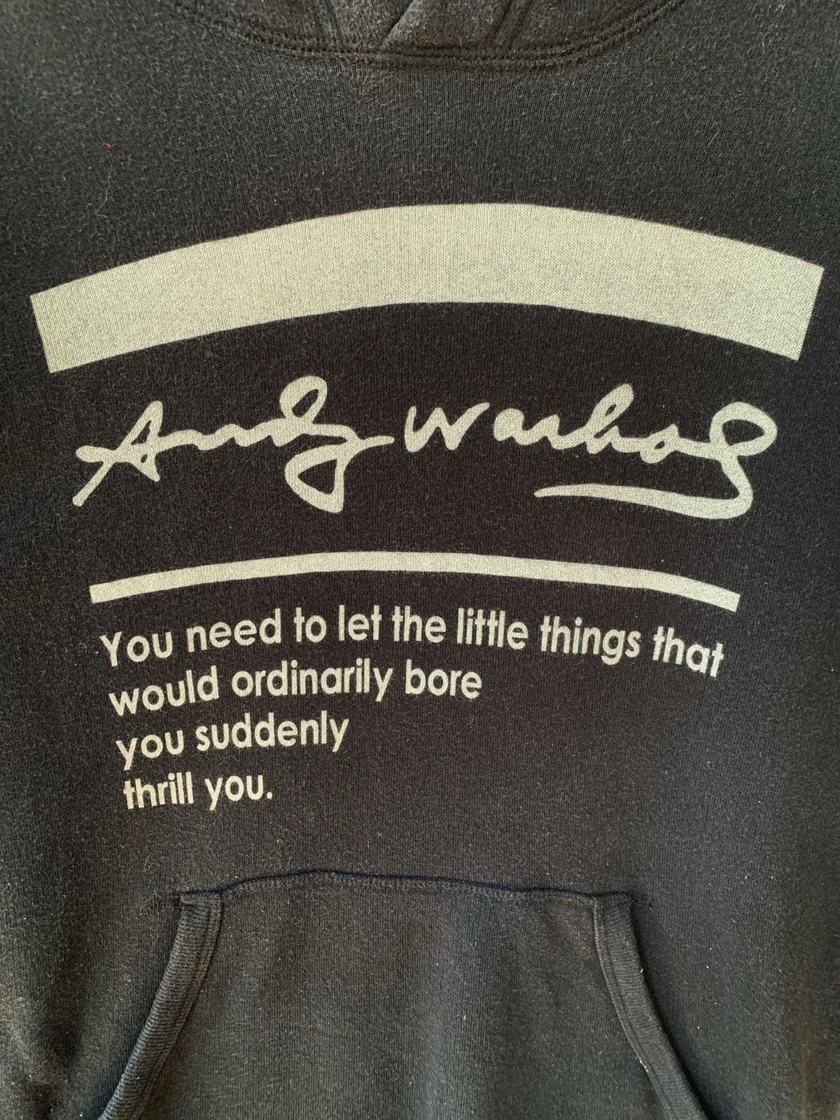 Andy Warhol × Uniqlo Uniqlo Andy Warhol Hoodie/Size M/Black Colour Size US M / EU 48-50 / 2 - 2 Thumbnail