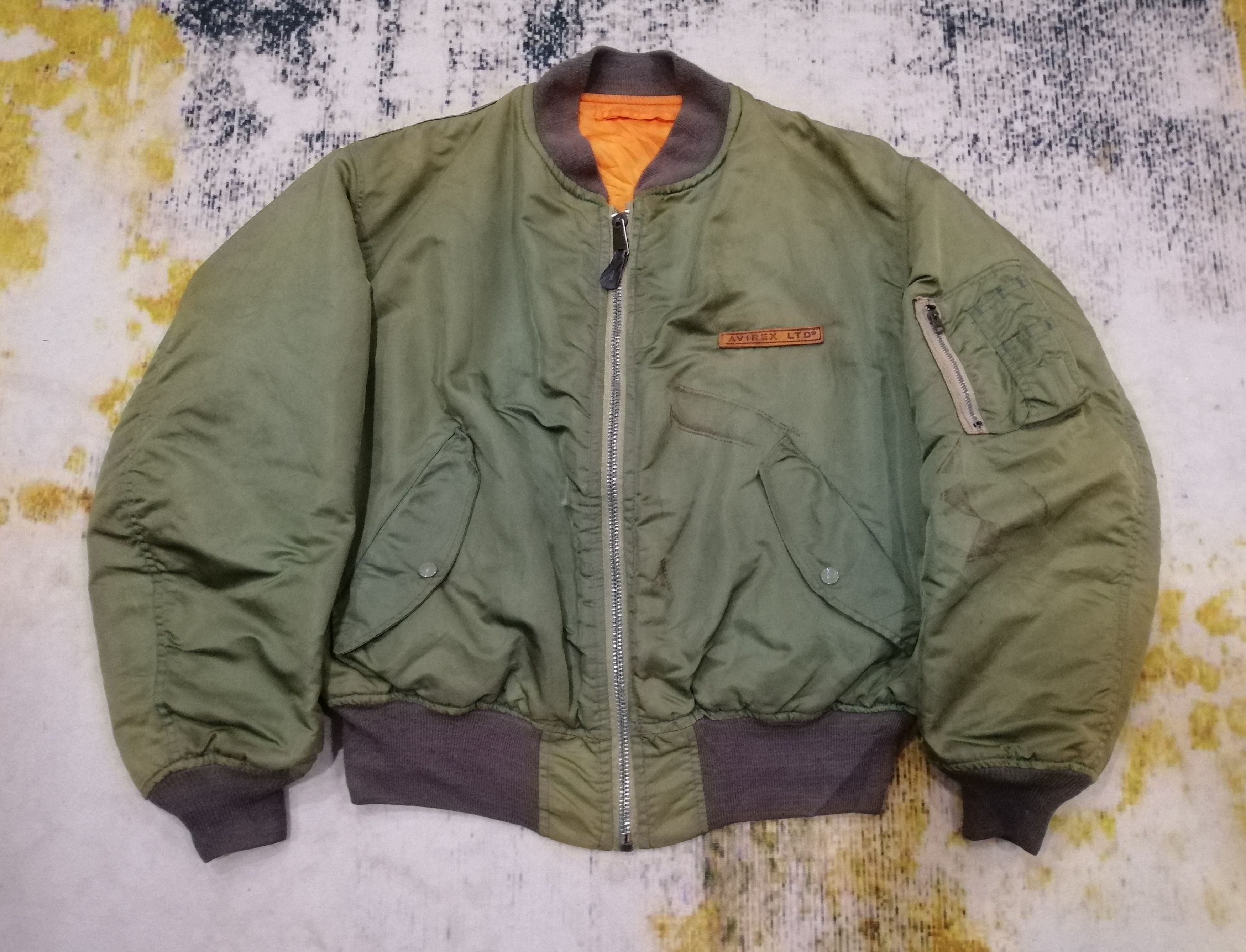 Vintage Avirex Flyers Man Intermediate Ma-1 Sun Faded Jacket