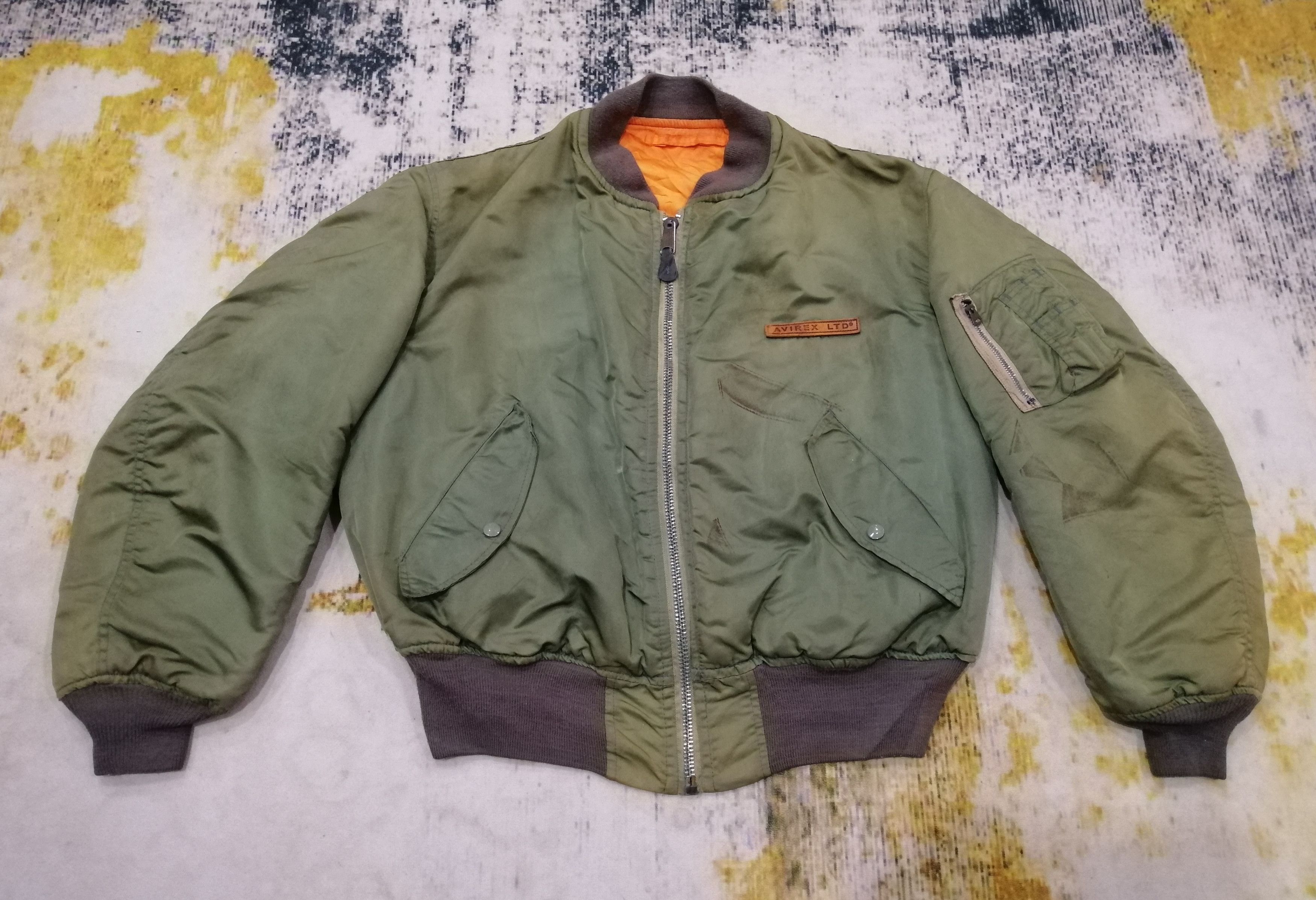 Avirex Vintage Avirex Flyers Man Intermediate Ma-1 Sun Faded Jacket Size US XL / EU 56 / 4 - 6 Thumbnail