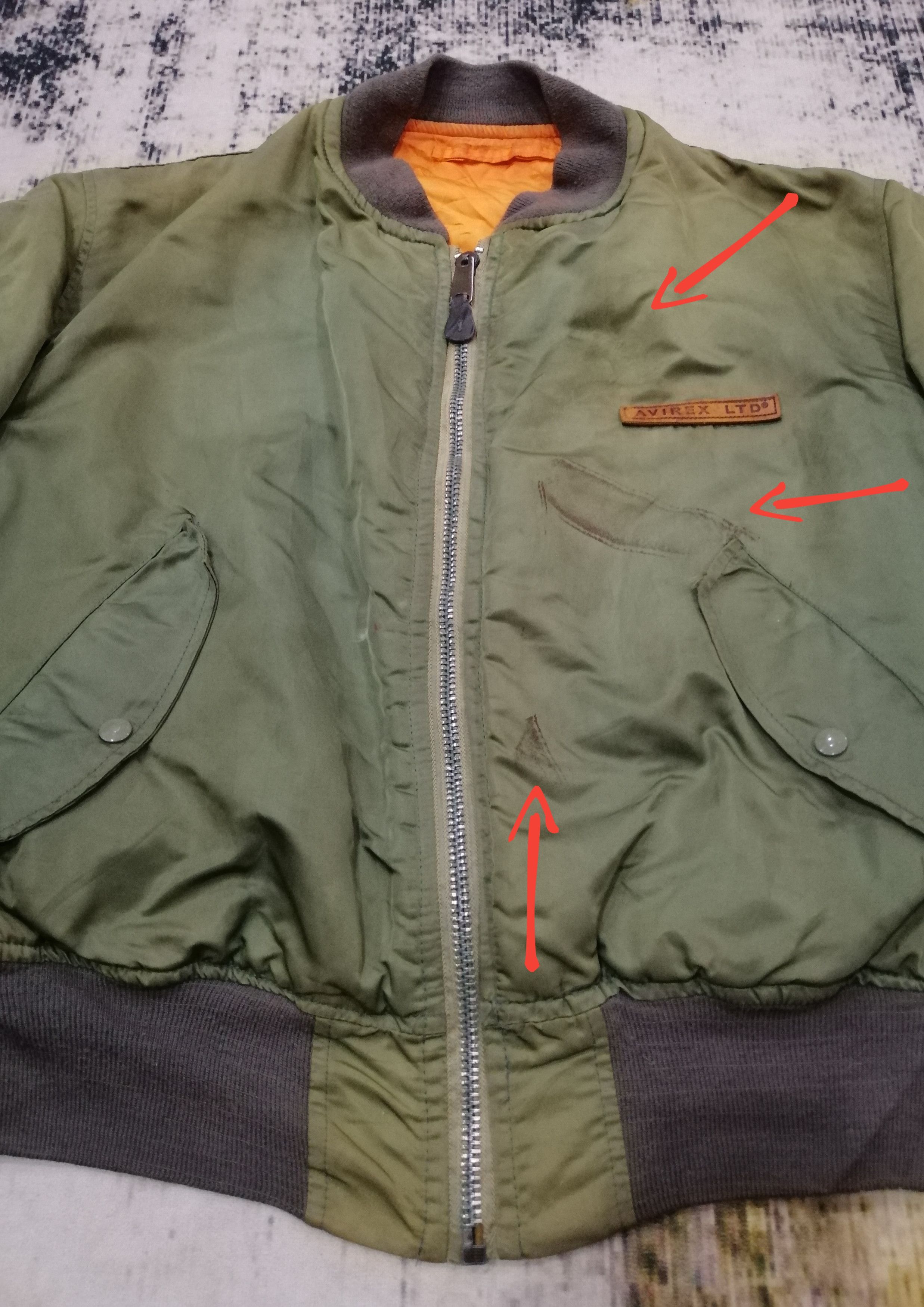 Avirex Vintage Avirex Flyers Man Intermediate Ma-1 Sun Faded Jacket Size US XL / EU 56 / 4 - 5 Thumbnail