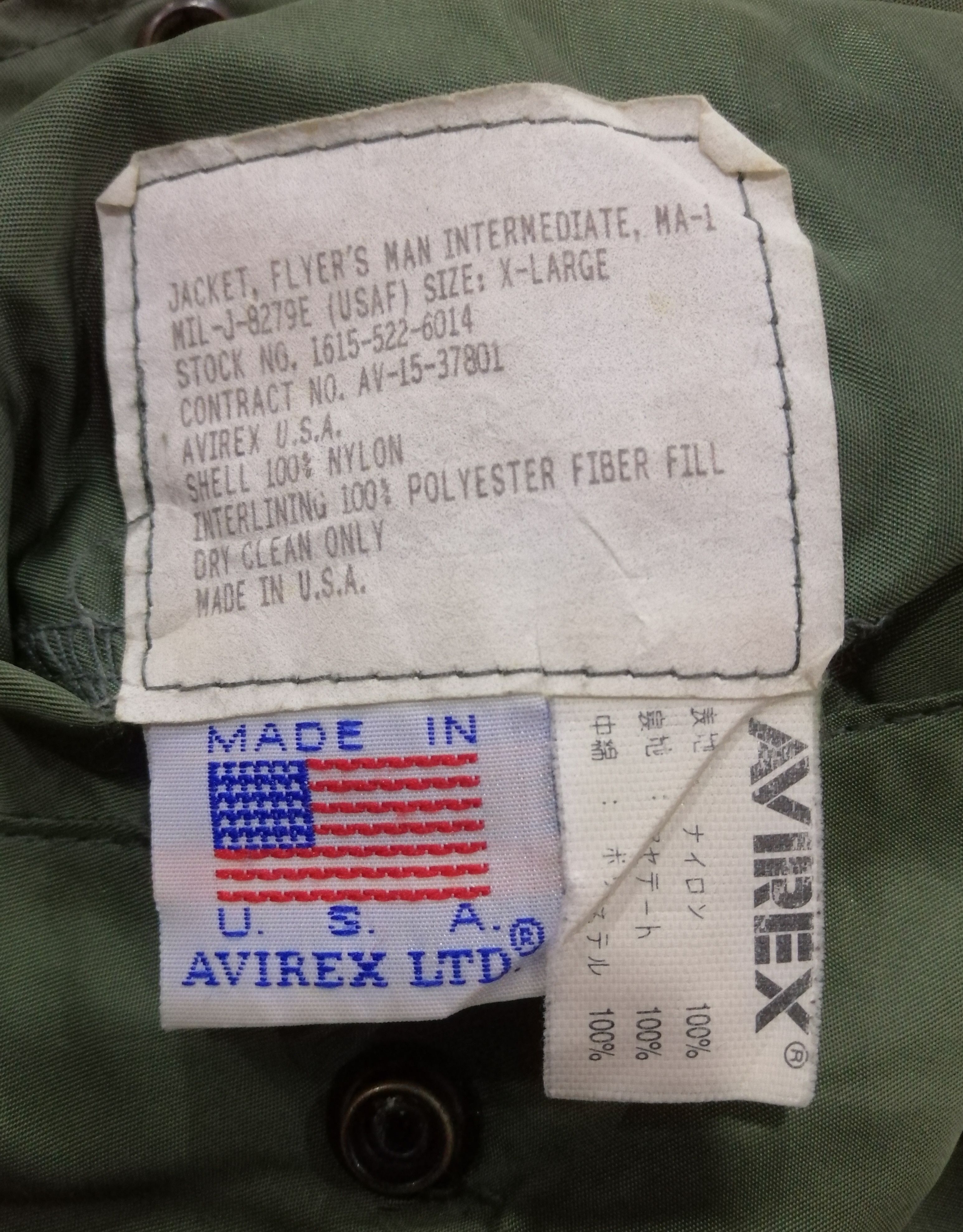 Avirex Vintage Avirex Flyers Man Intermediate Ma-1 Sun Faded Jacket Size US XL / EU 56 / 4 - 13 Thumbnail