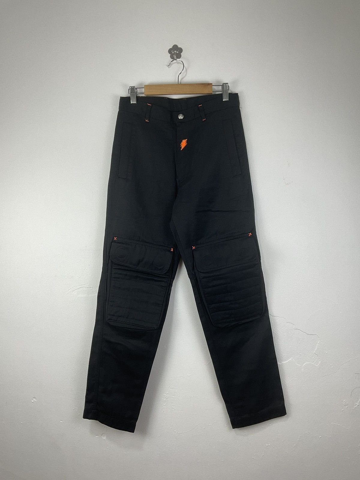 image of W Lt Walter Van Beirendonck x Walter Van Beirendonck S/s'96 Knee Pad Pants in Black, Men's (Size 28