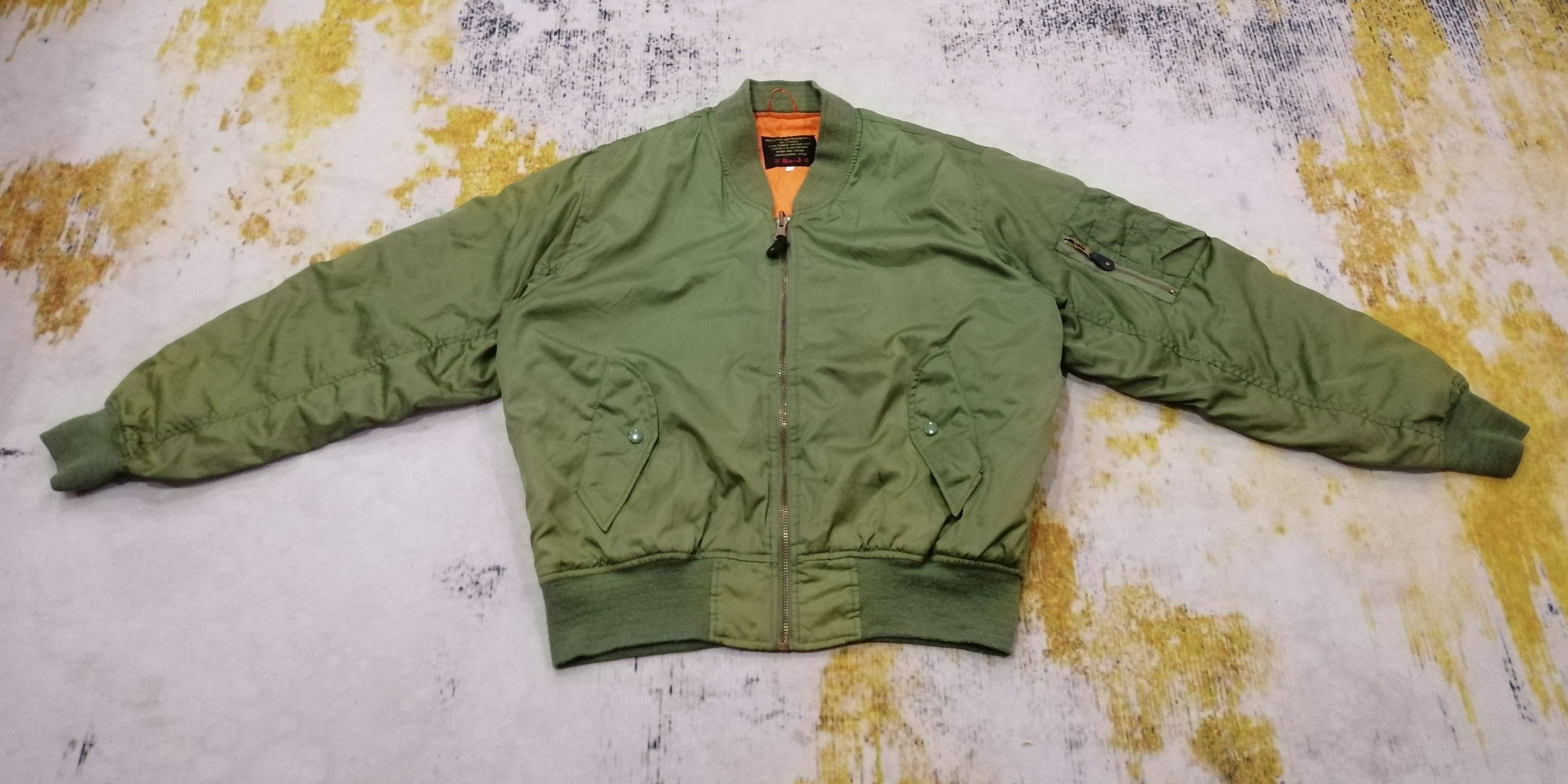 Vintage Vintage FLYER'S Man Sun Faded Bomber Jacket Size US L / EU 52-54 / 3 - 2 Thumbnail