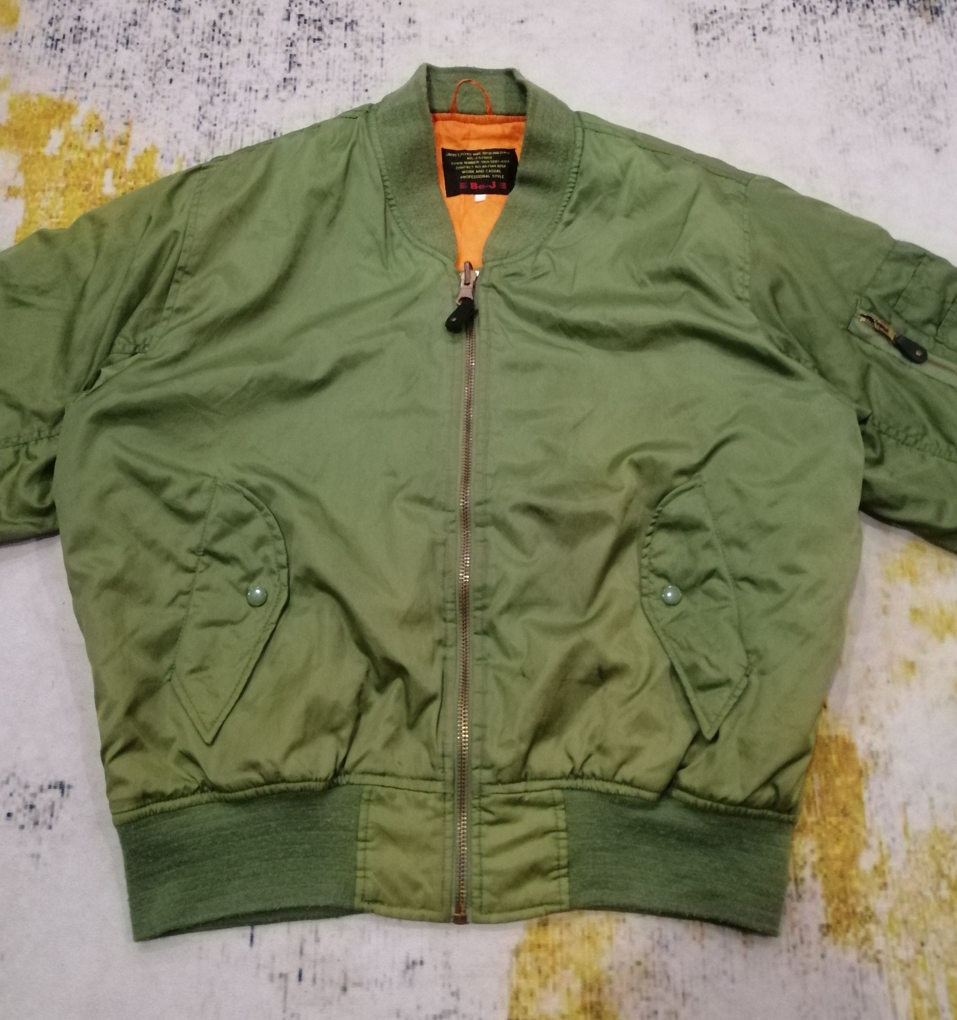 Vintage Vintage FLYER'S Man Sun Faded Bomber Jacket Size US L / EU 52-54 / 3 - 6 Thumbnail