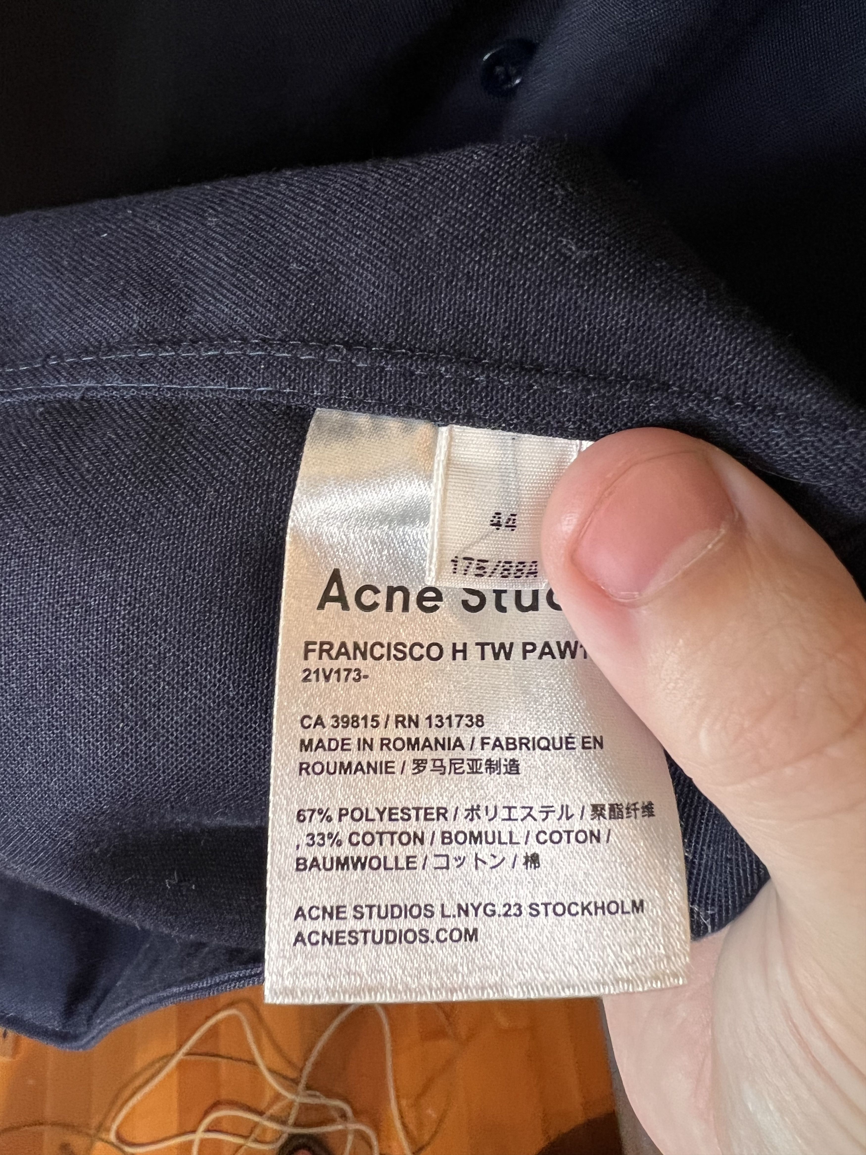 Acne Studios Francisco H Twill Shirt Size US S / EU 44-46 / 1 - 7 Thumbnail