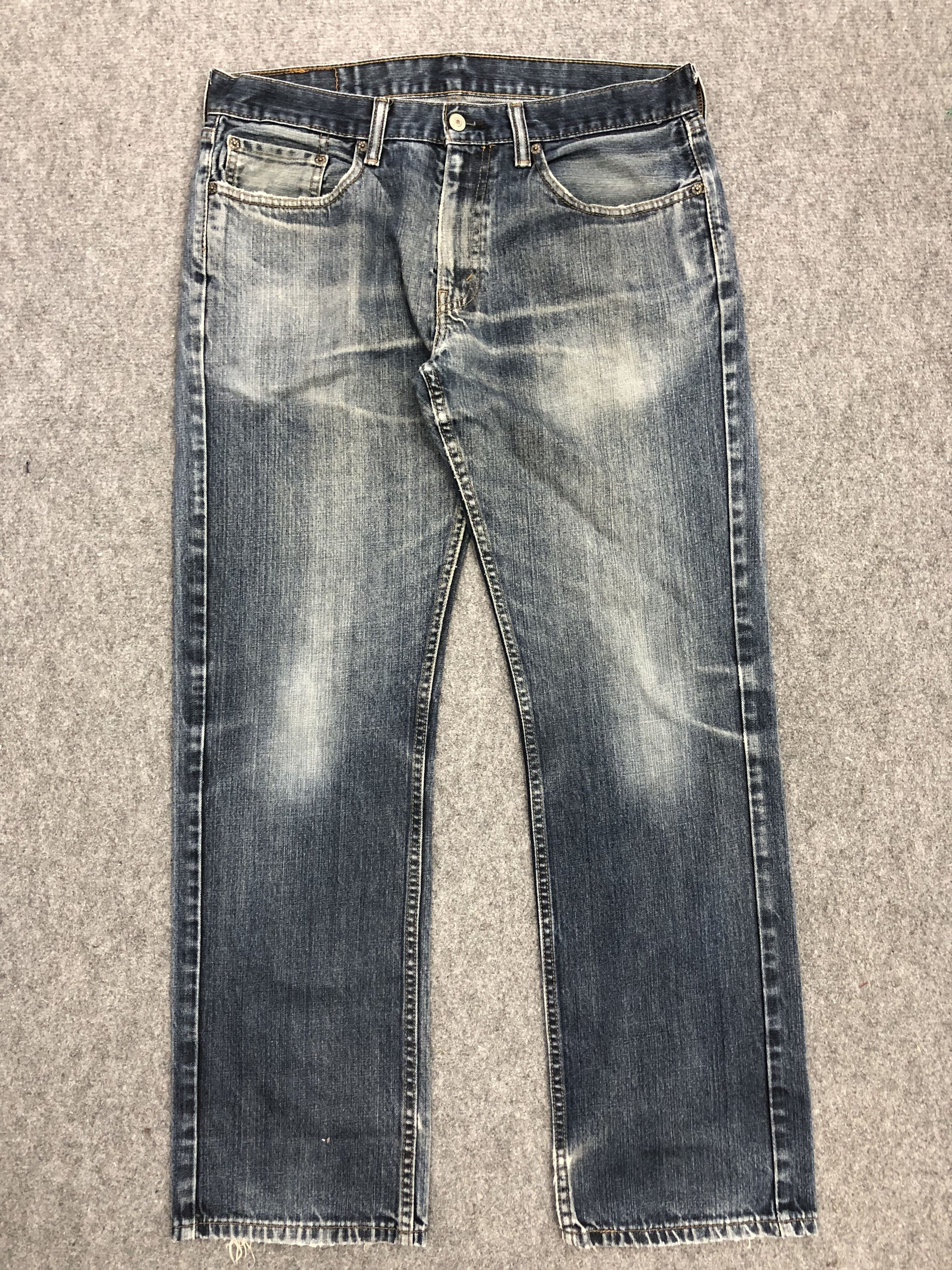 image of Levis 559 Faded Blue Jeans in Blue Denim, Men's (Size 35)