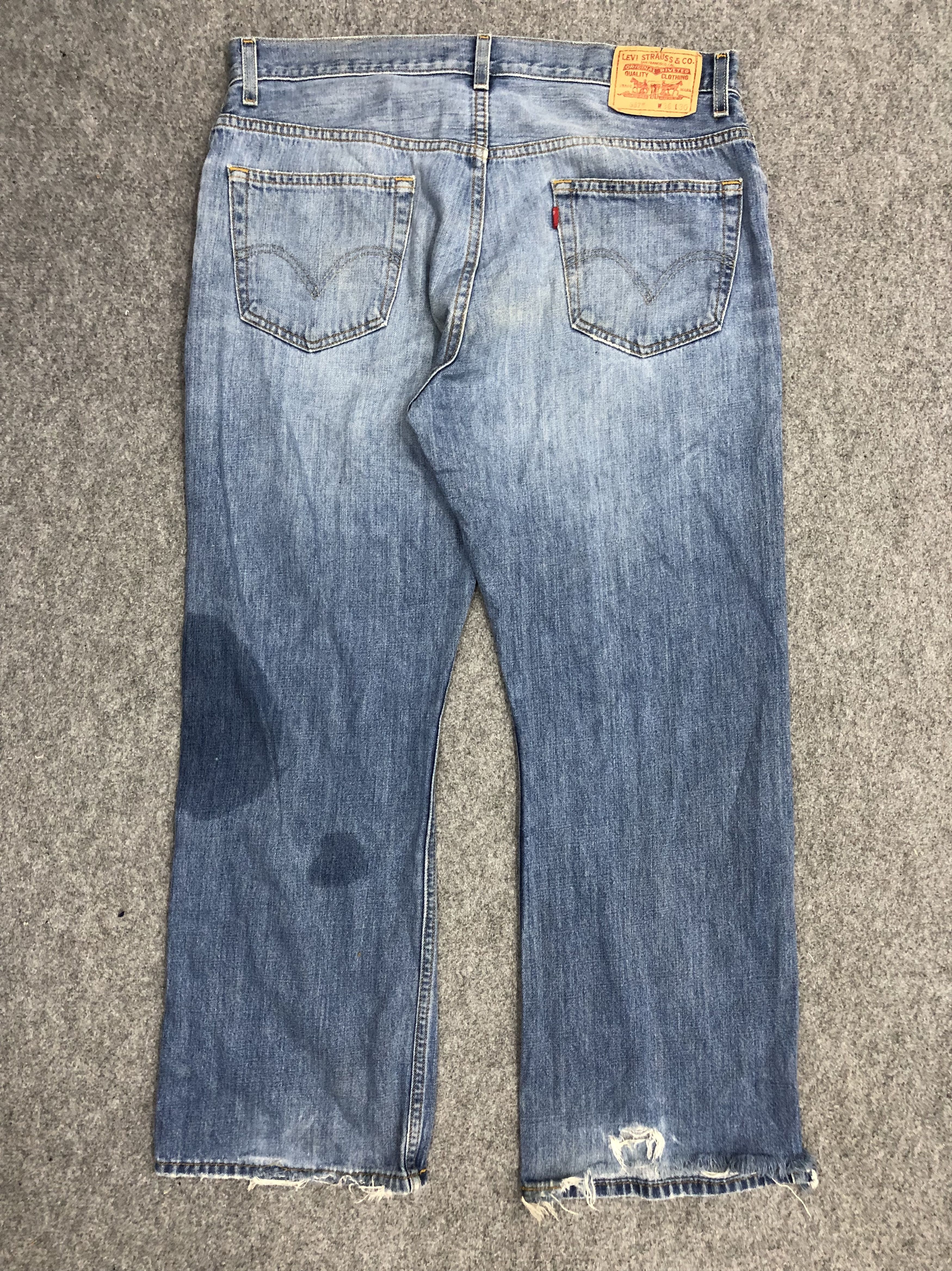 Levi's Vintage Levis 557 Faded Blue Jeans DP1316 Size US 36 / EU 52 - 3 Thumbnail