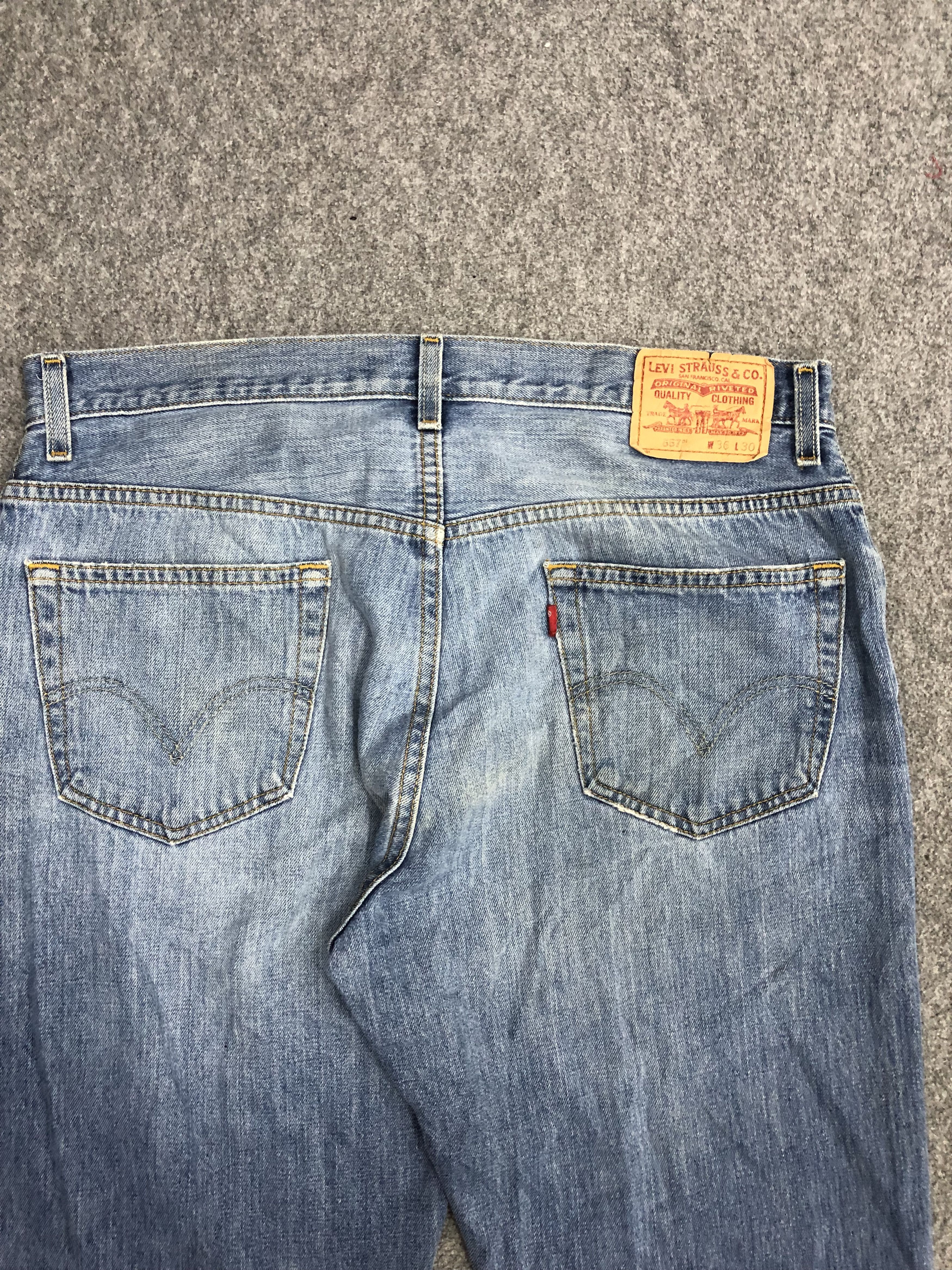 Levi's Vintage Levis 557 Faded Blue Jeans DP1316 Size US 36 / EU 52 - 4 Thumbnail