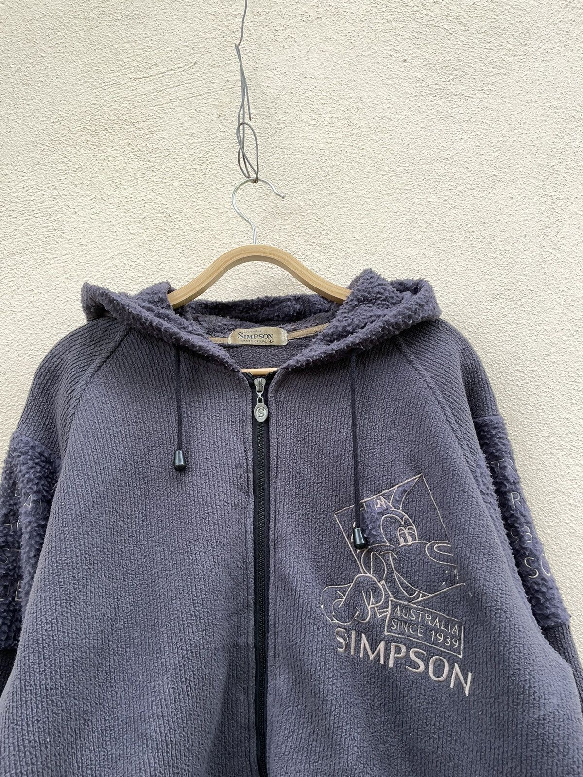 Japanese Brand × Vintage VINTAGE SIMPSON CASUAL FLEECE JACKET Size US L / EU 52-54 / 3 - 4 Thumbnail