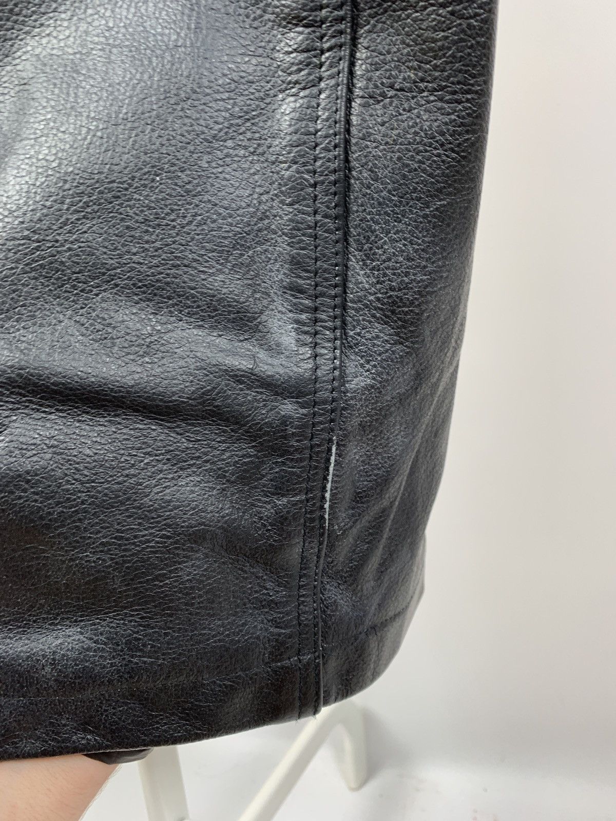 Vintage Genuine Leather Biker Pants Travis Scott Style
