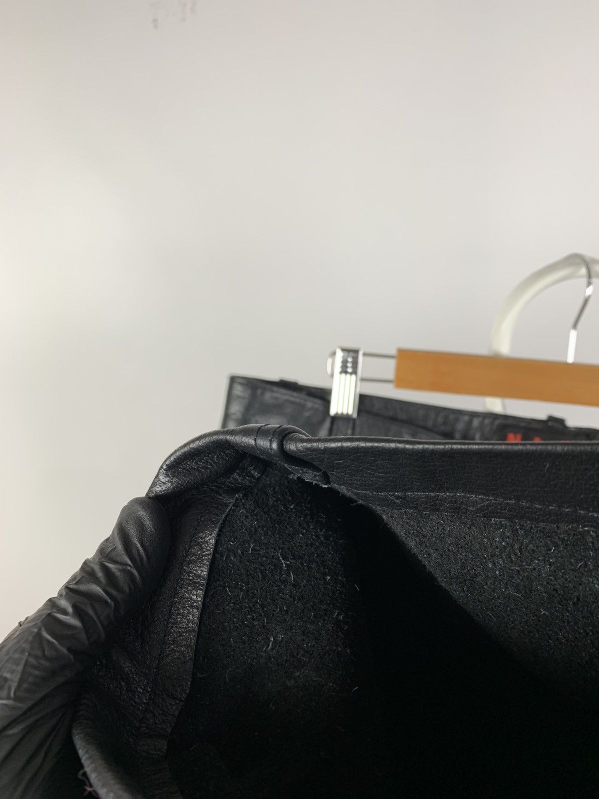 Vintage Genuine Leather Biker Pants Travis Scott Style