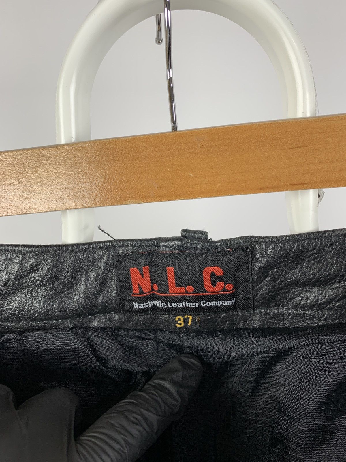 Vintage Genuine Leather Biker Pants Travis Scott Style