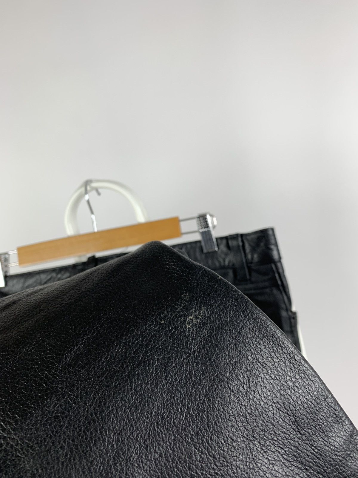 Vintage Genuine Leather Biker Pants Travis Scott Style