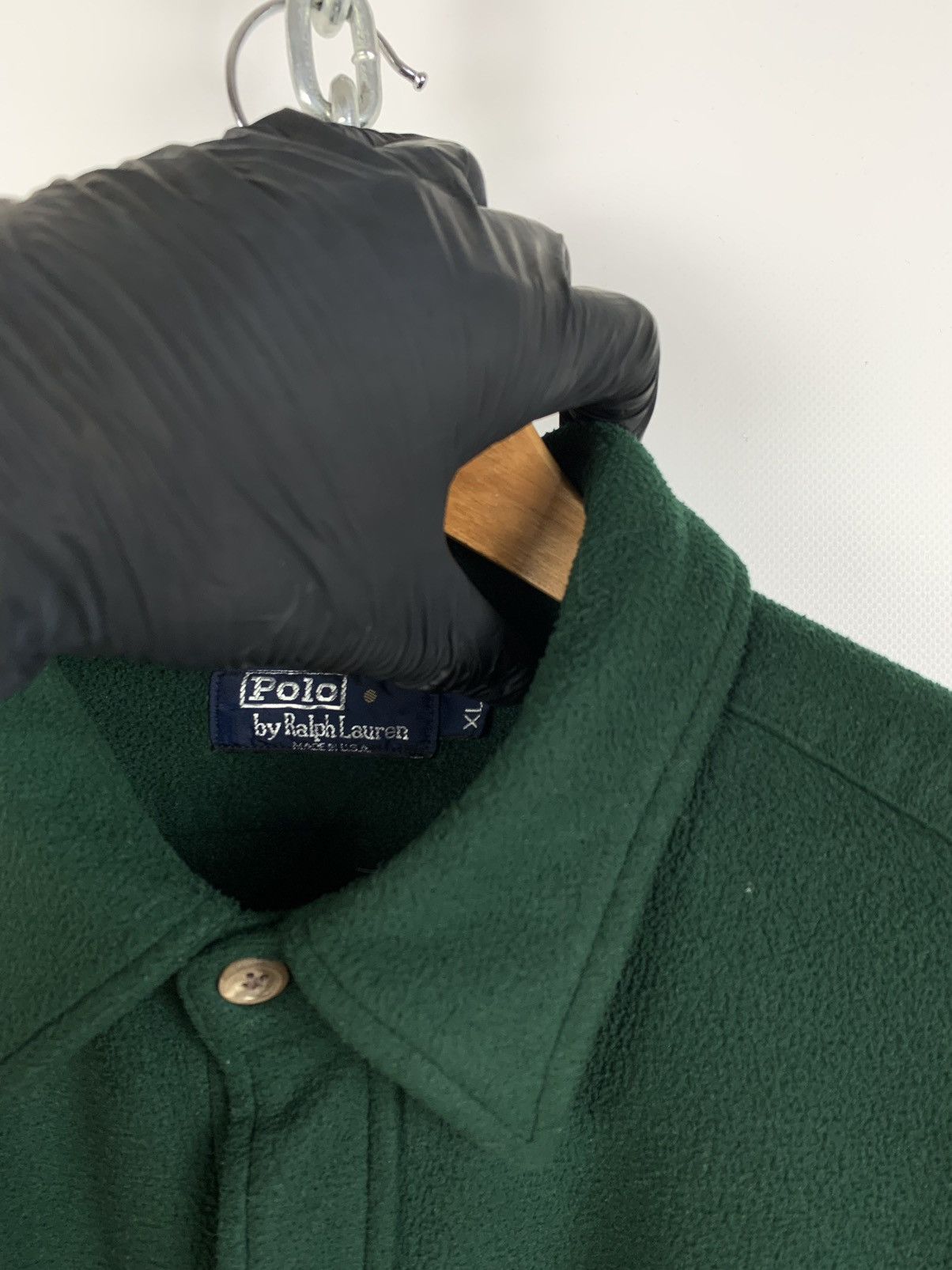 Polo Ralph Lauren Vintage Polo Ralph Lauren Green Fleece Shirt Made in USA Size US XL / EU 56 / 4 - 12 Thumbnail