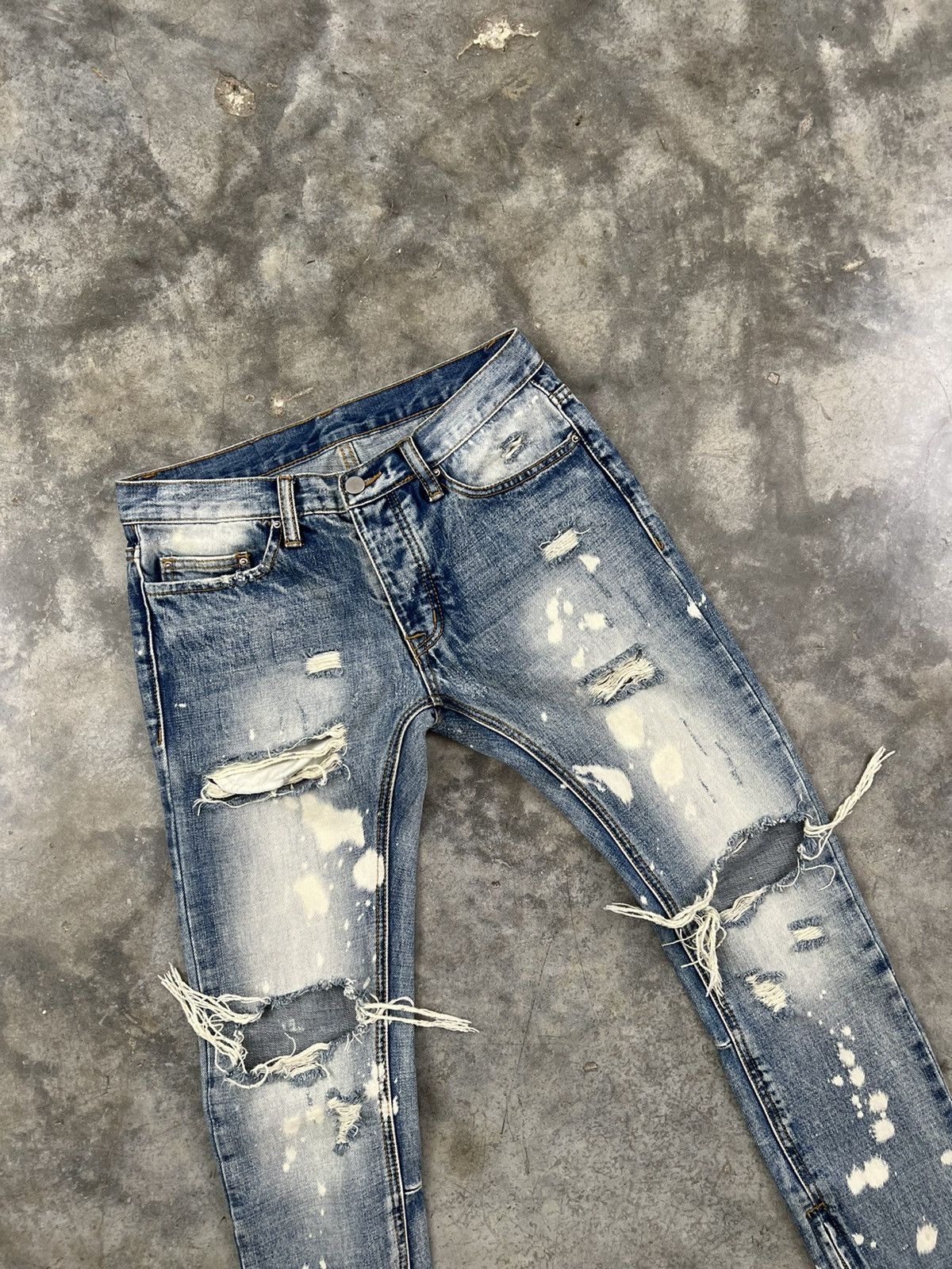 MNML MNML Distressed Paint Splatter Denim Jeans Sz. 28 Size US 28 / EU 44 - 2 Thumbnail