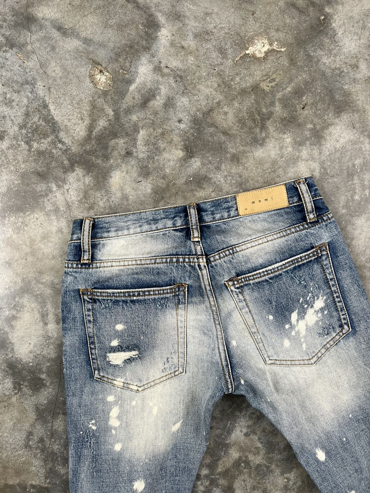 MNML MNML Distressed Paint Splatter Denim Jeans Sz. 28 Size US 28 / EU 44 - 4 Thumbnail